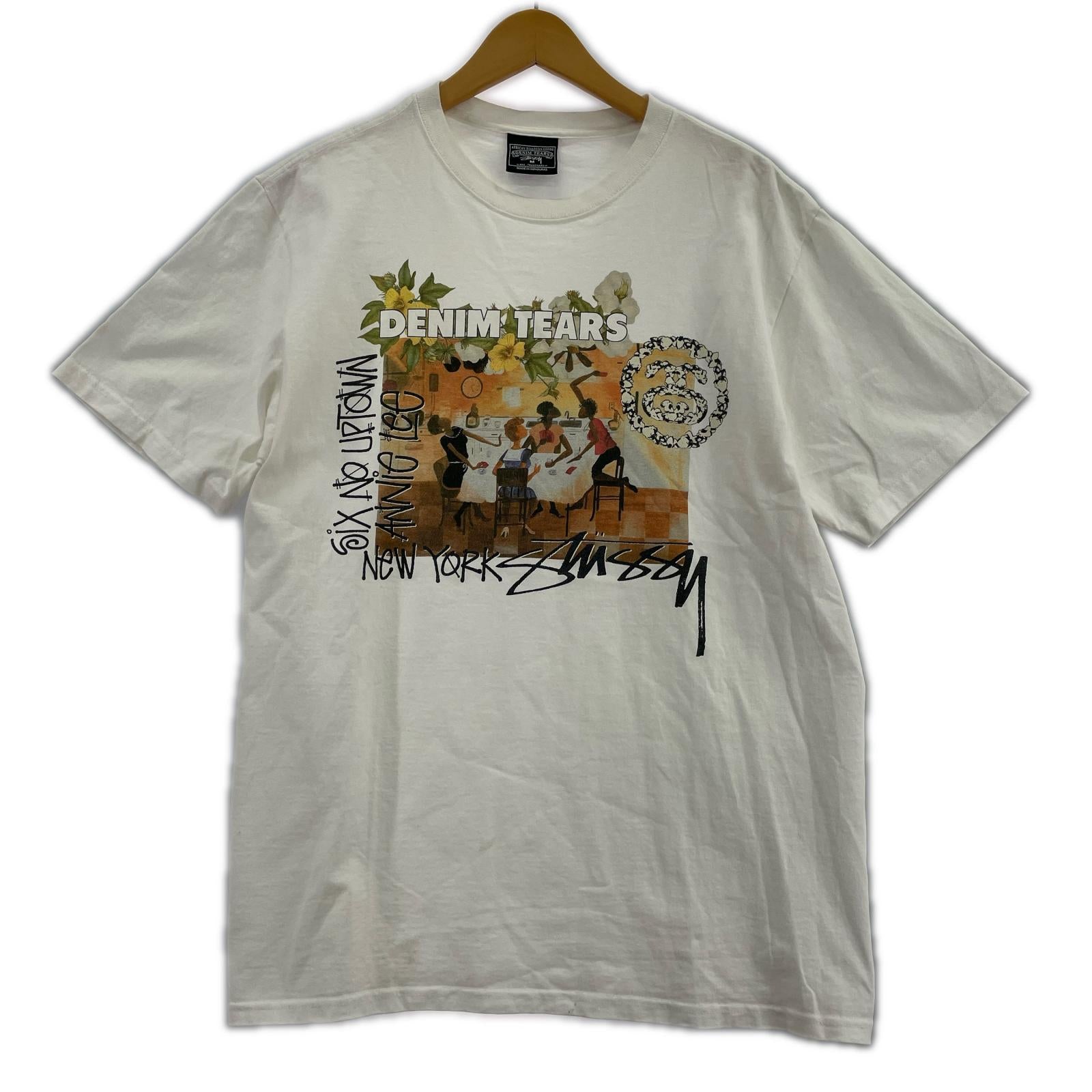 半袖Tシャツ STUSSY×Denim Tears Annie Lee Tee プリントTシャツ M ホワイト M ホワイト