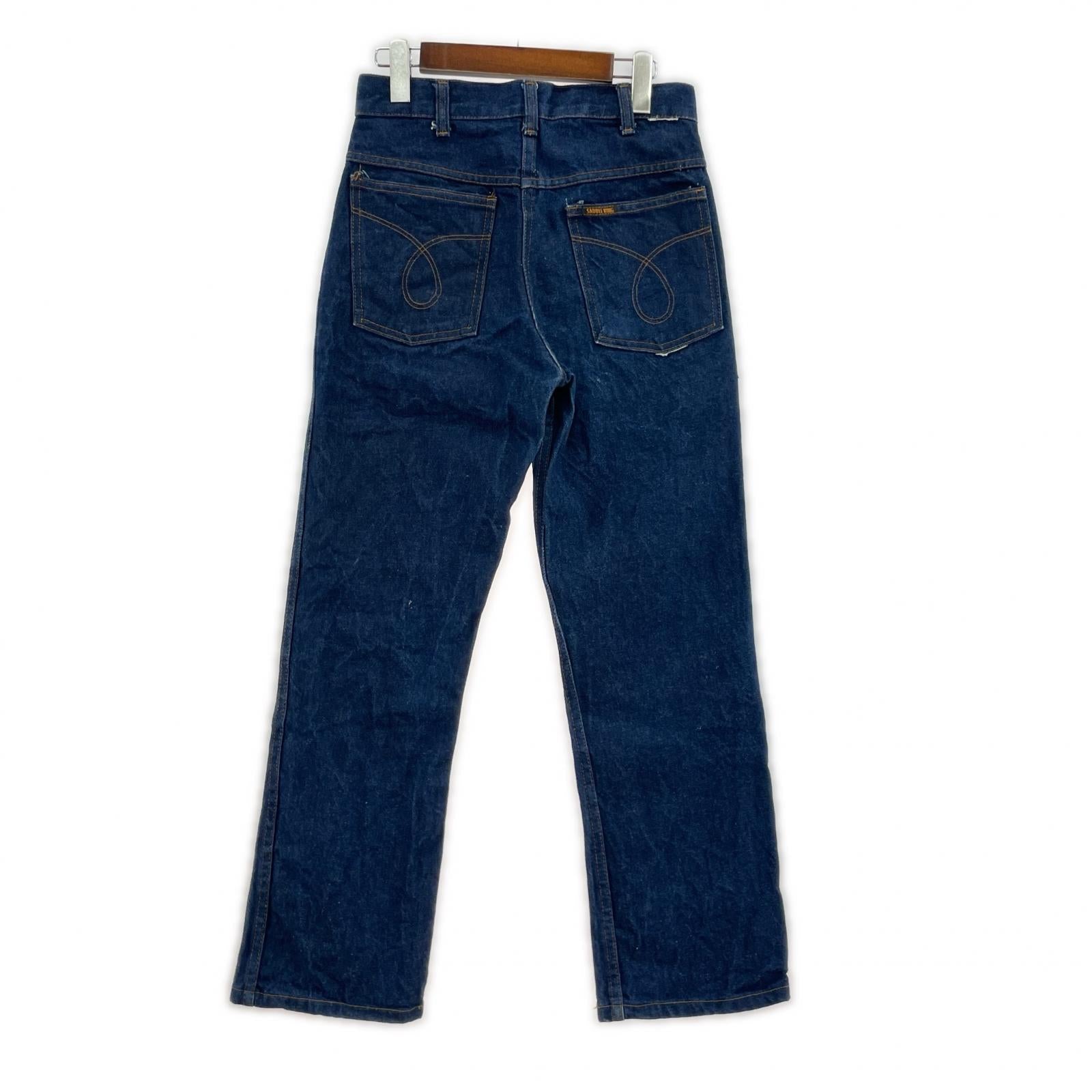 デニムパンツ 70s SADDLE KING 42タロン インディゴ (W29) 29 ネイビー
