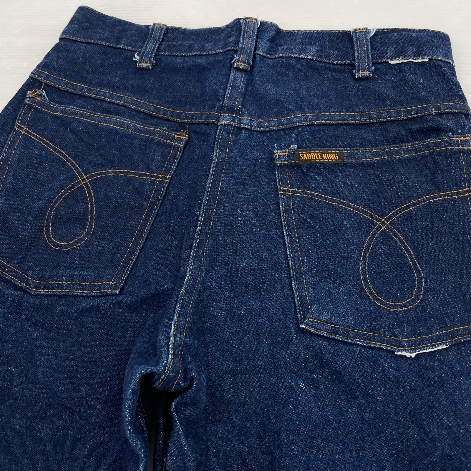 デニムパンツ 70s SADDLE KING 42タロン インディゴ (W29) 29 ネイビー
