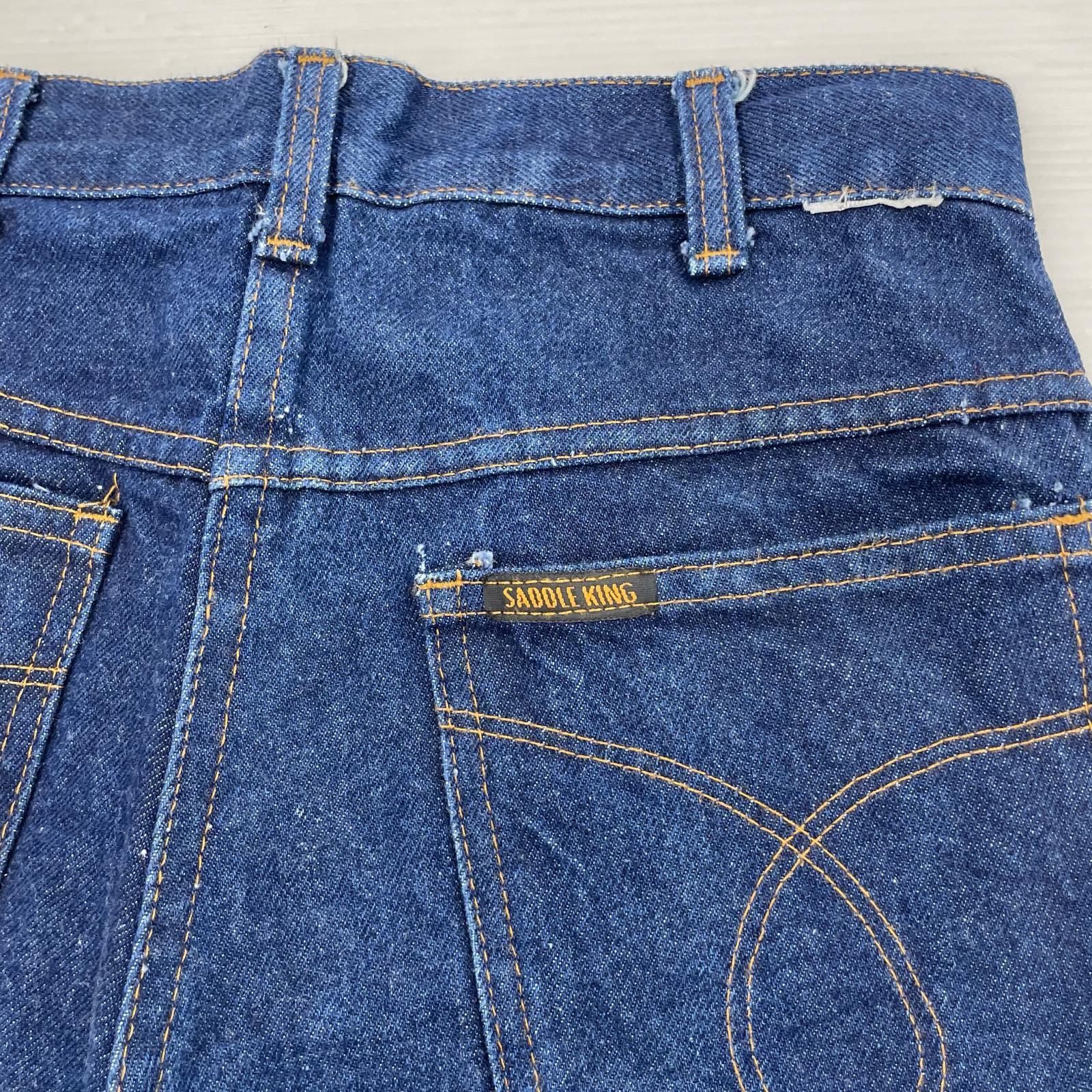 デニムパンツ 70s SADDLE KING 42タロン インディゴ (W29) 29 ネイビー