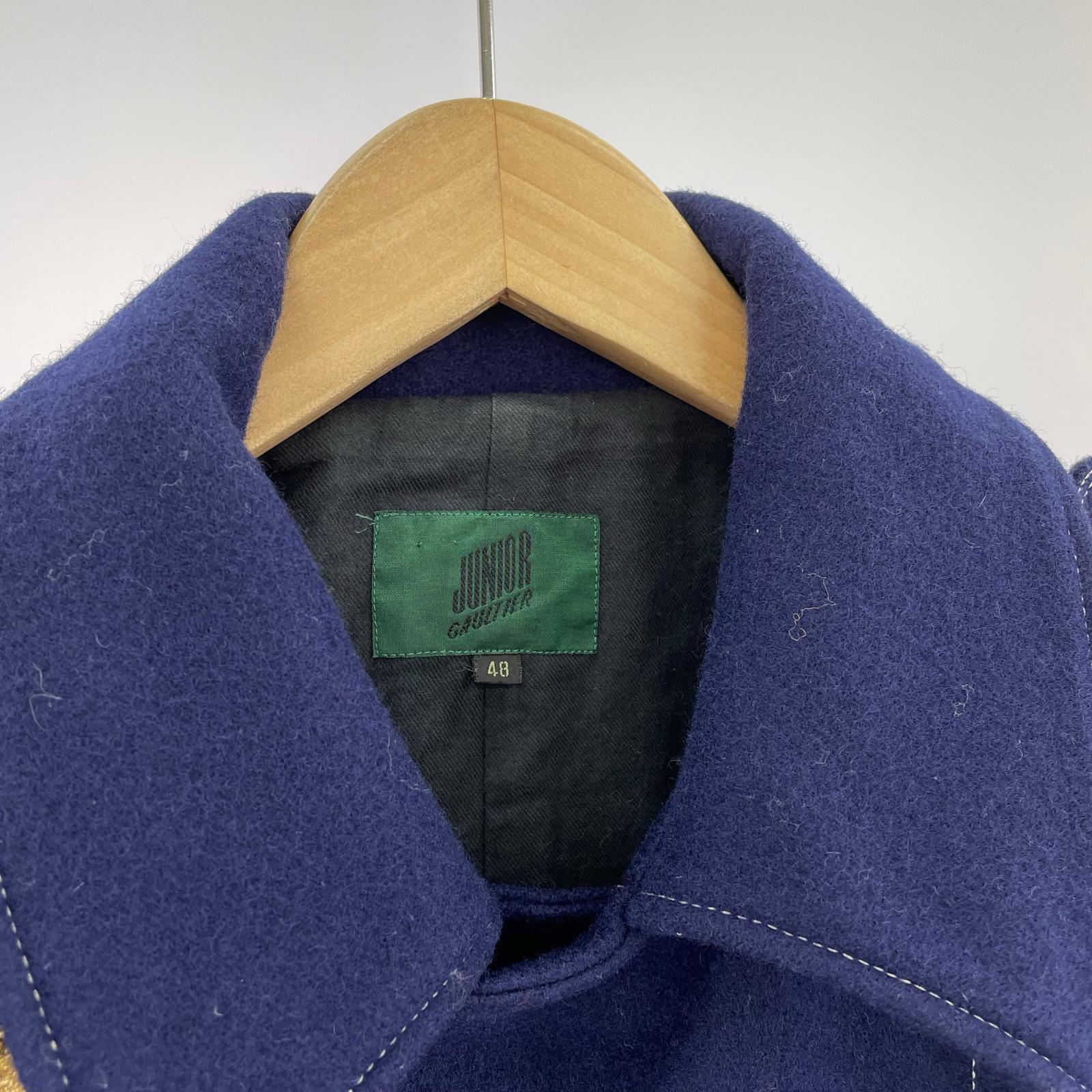 ジャケット JEAN PAUL GAULTIER FEMME JUNIOR GAULTIER ウールハーフコート 48 ネイビー