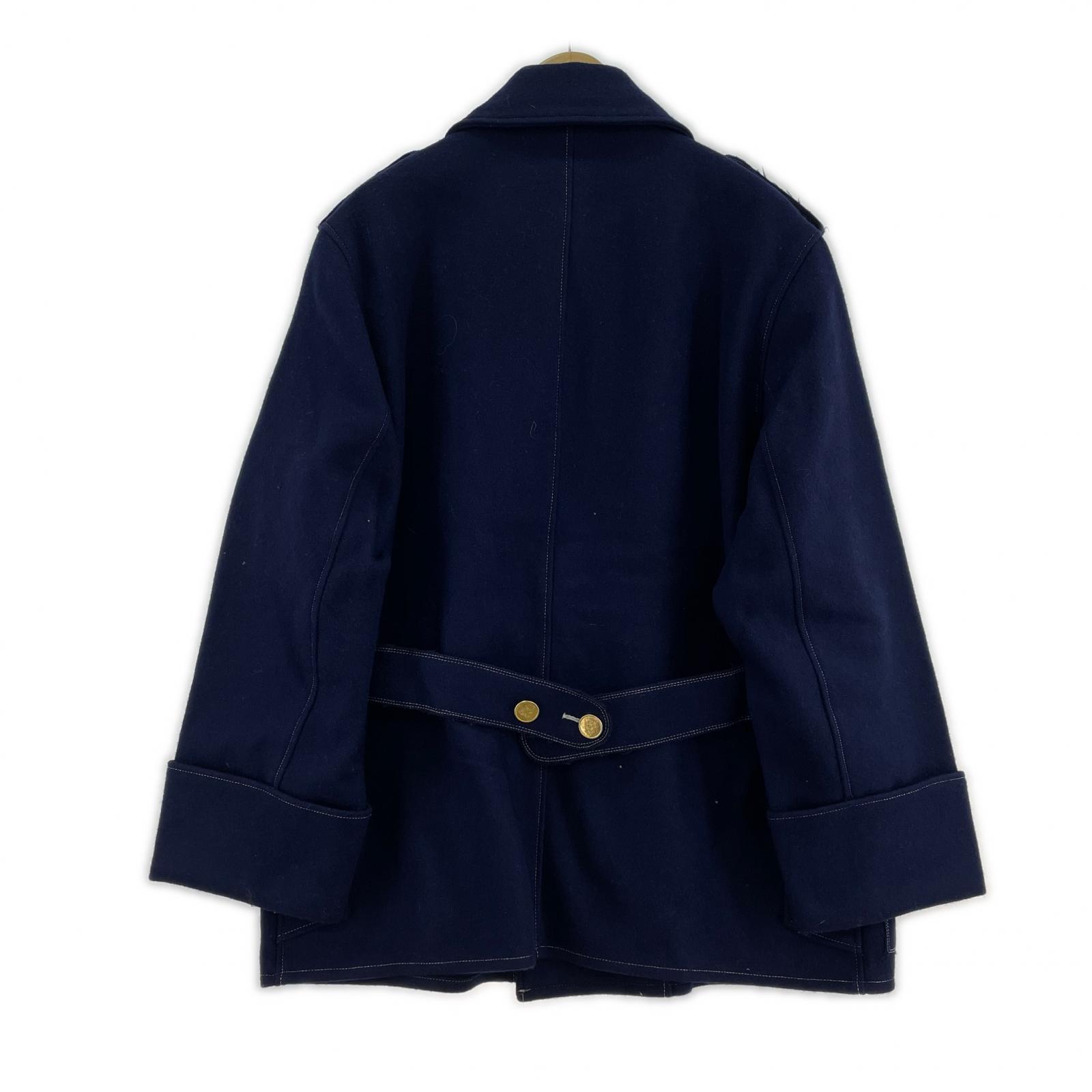 ジャケット JEAN PAUL GAULTIER FEMME JUNIOR GAULTIER ウールハーフコート 48 ネイビー