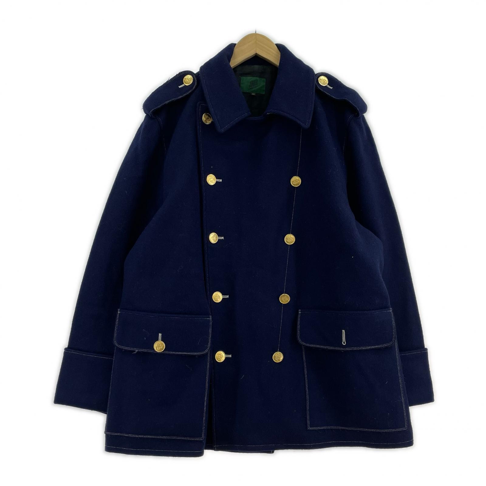 ジャケット JEAN PAUL GAULTIER FEMME JUNIOR GAULTIER ウールハーフコート 48 ネイビー