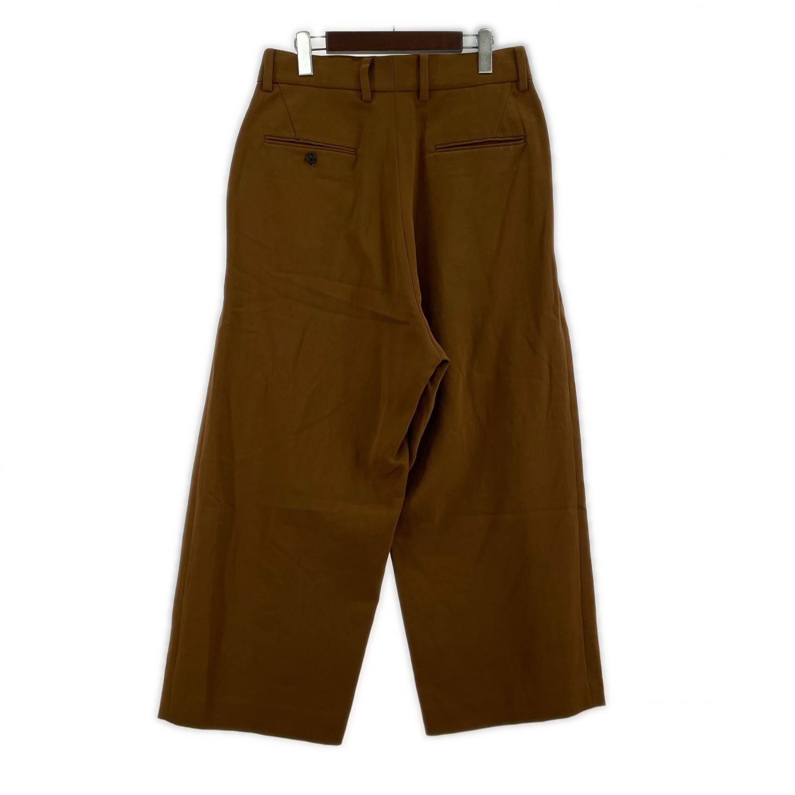 パンツ URU 21AW C/GABARDINE 2 TUCK PANTS 21FCG04 キャメル (2) 2