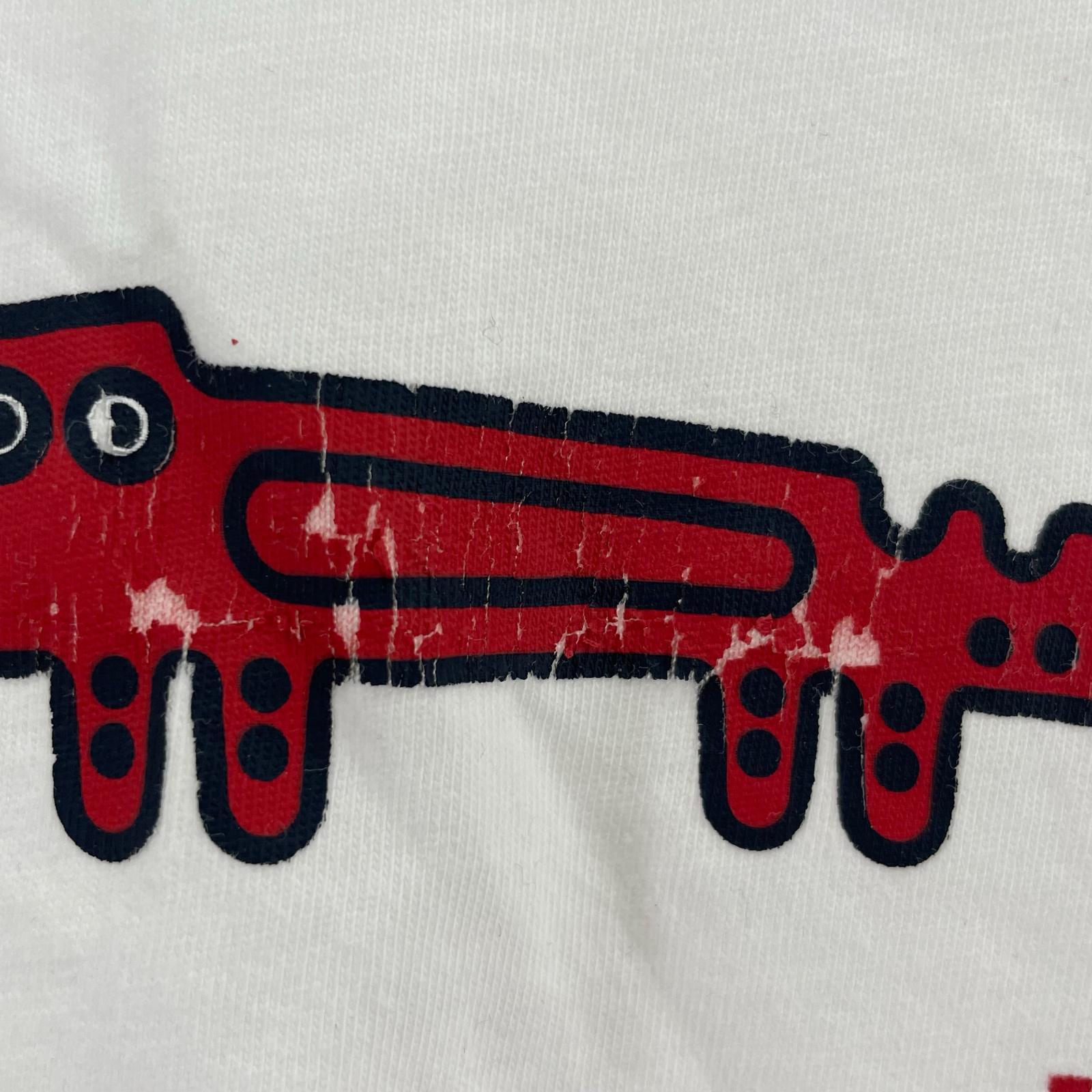 半袖Tシャツ 白 ワニ プリント M ホワイト