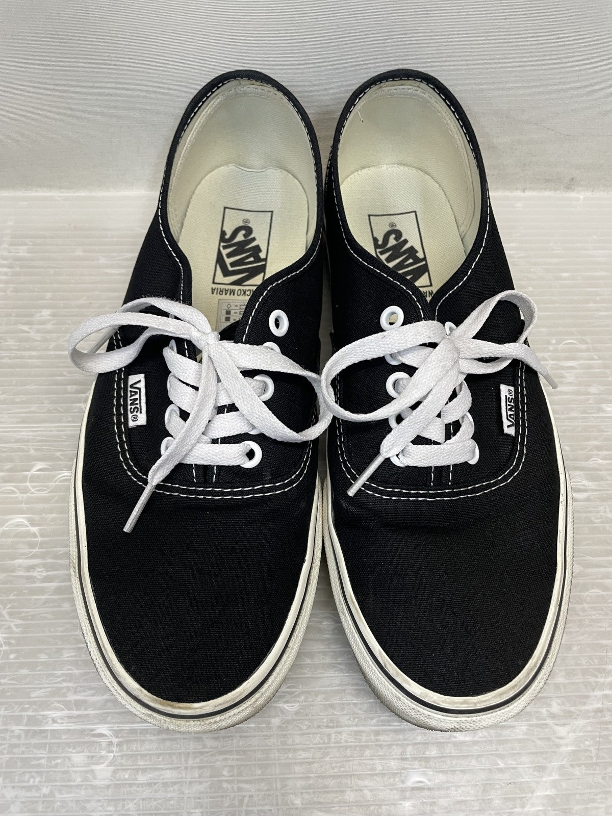 スニーカー VANS×WACKO MARIA AUTHENTIC ラスタチェッカー 26.5cm 黒