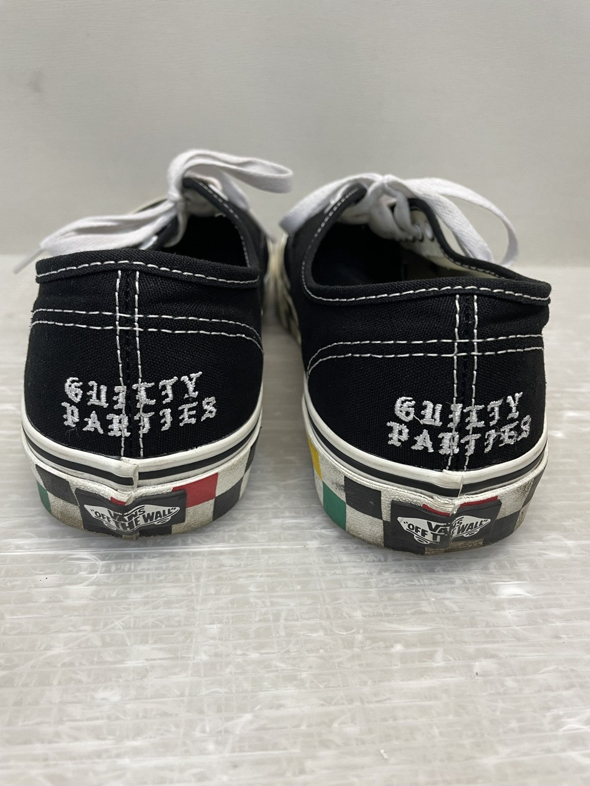 スニーカー VANS×WACKO MARIA AUTHENTIC ラスタチェッカー 26.5cm 黒
