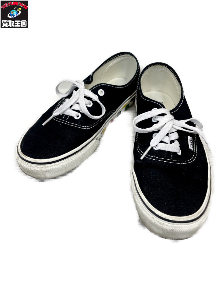 スニーカー VANS×WACKO MARIA AUTHENTIC ラスタチェッカー 26.5cm 黒