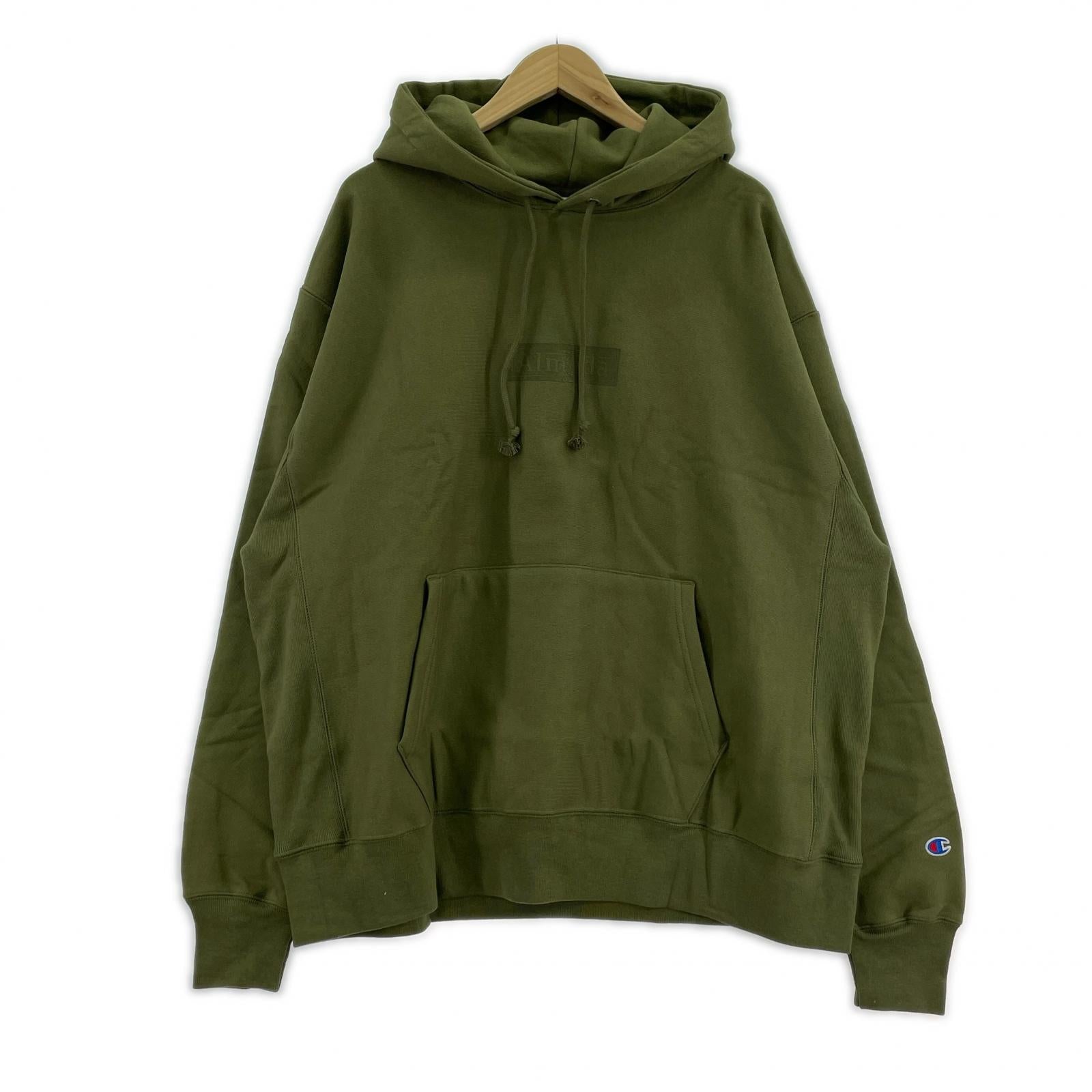 パーカー The Almeda Club MONOCHROME LOGO HOODIE 3XL オリーブ グリーン