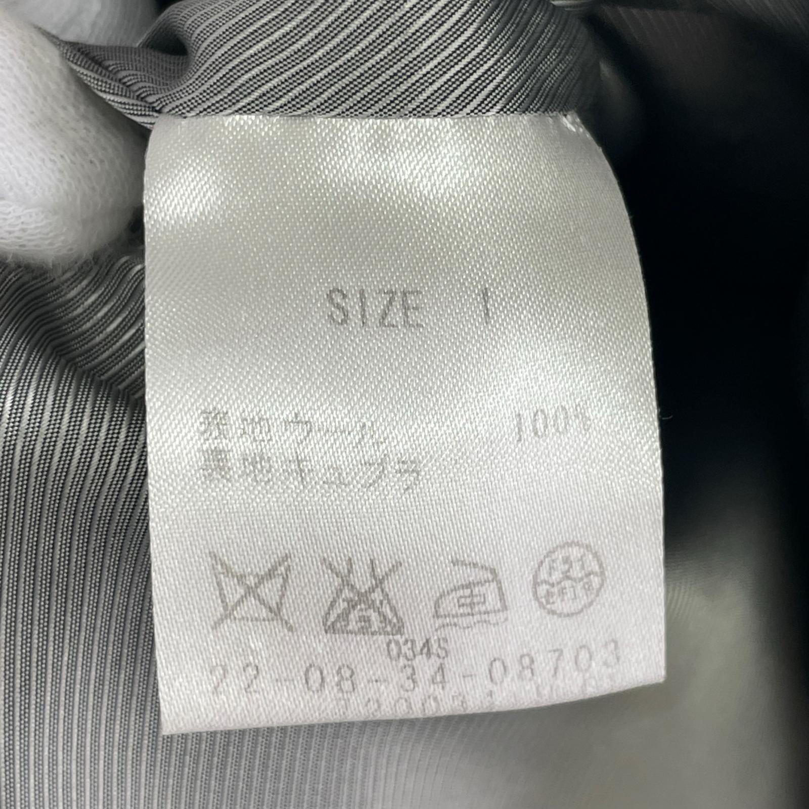 ジャケット ウールメルトンジップアップコート/GRY 1 グレー