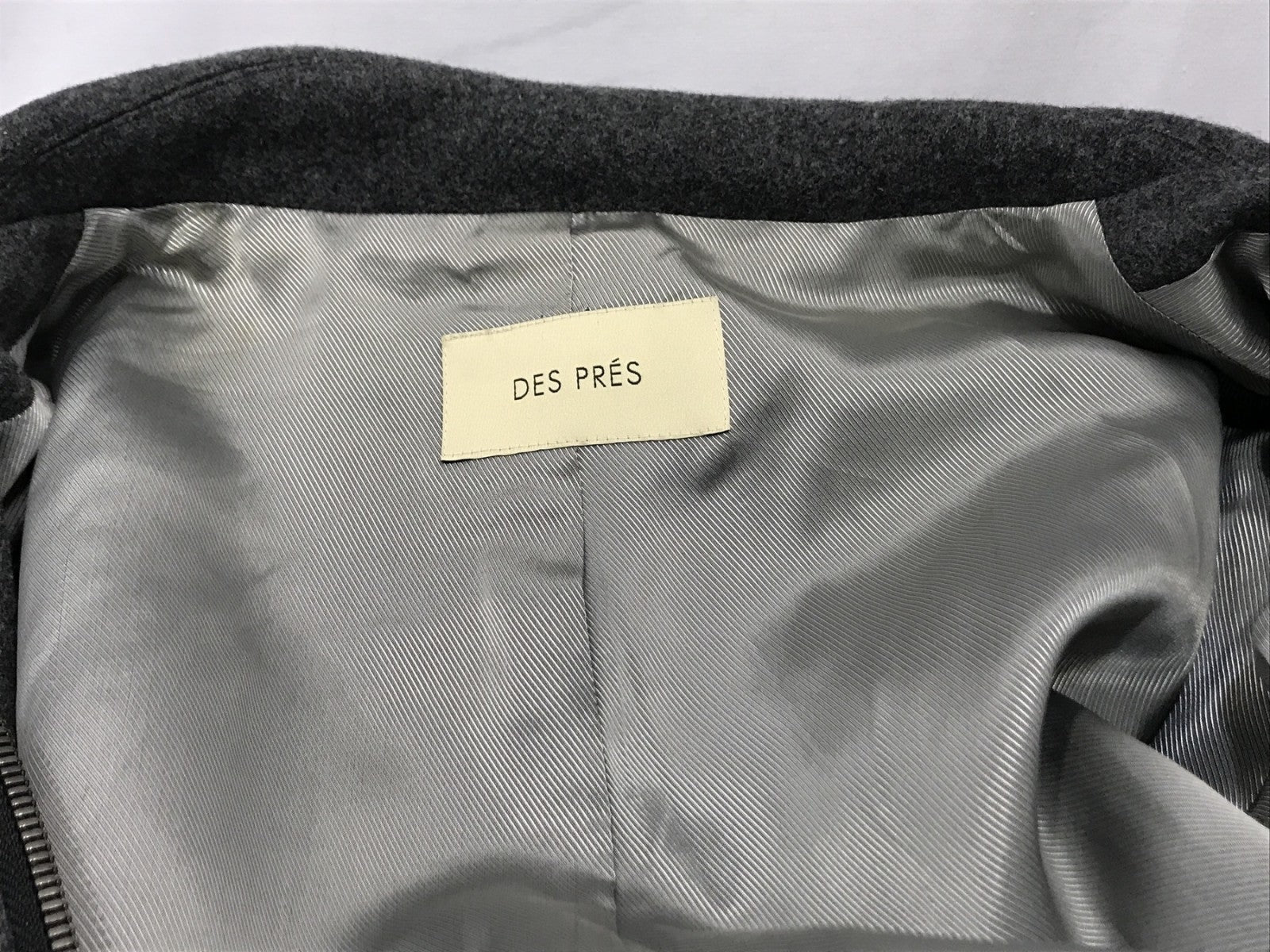 ジャケット ウールメルトンジップアップコート/GRY 1 グレー