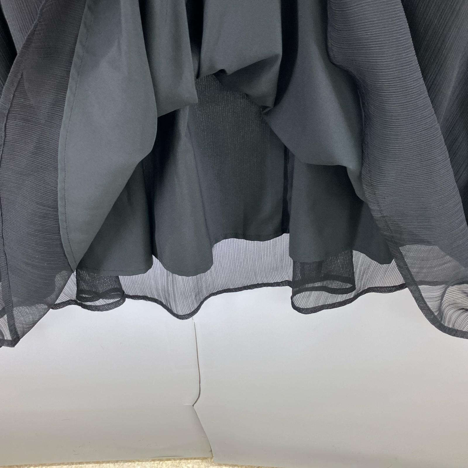 ワンピース BACK SIDE OPEN CURTAIN DRESS/黒 M ブラック
