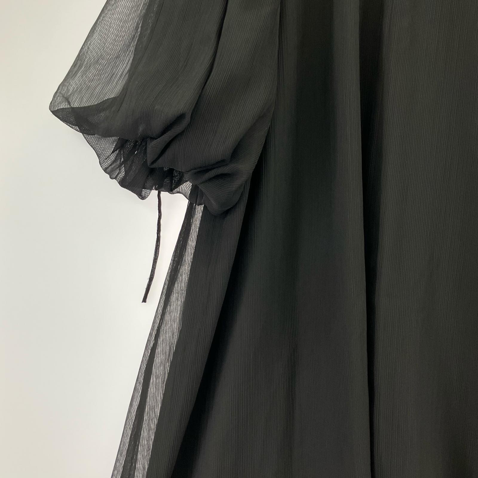 ワンピース BACK SIDE OPEN CURTAIN DRESS/黒 M ブラック