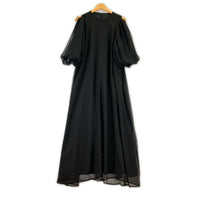 ワンピース BACK SIDE OPEN CURTAIN DRESS/黒 M ブラック