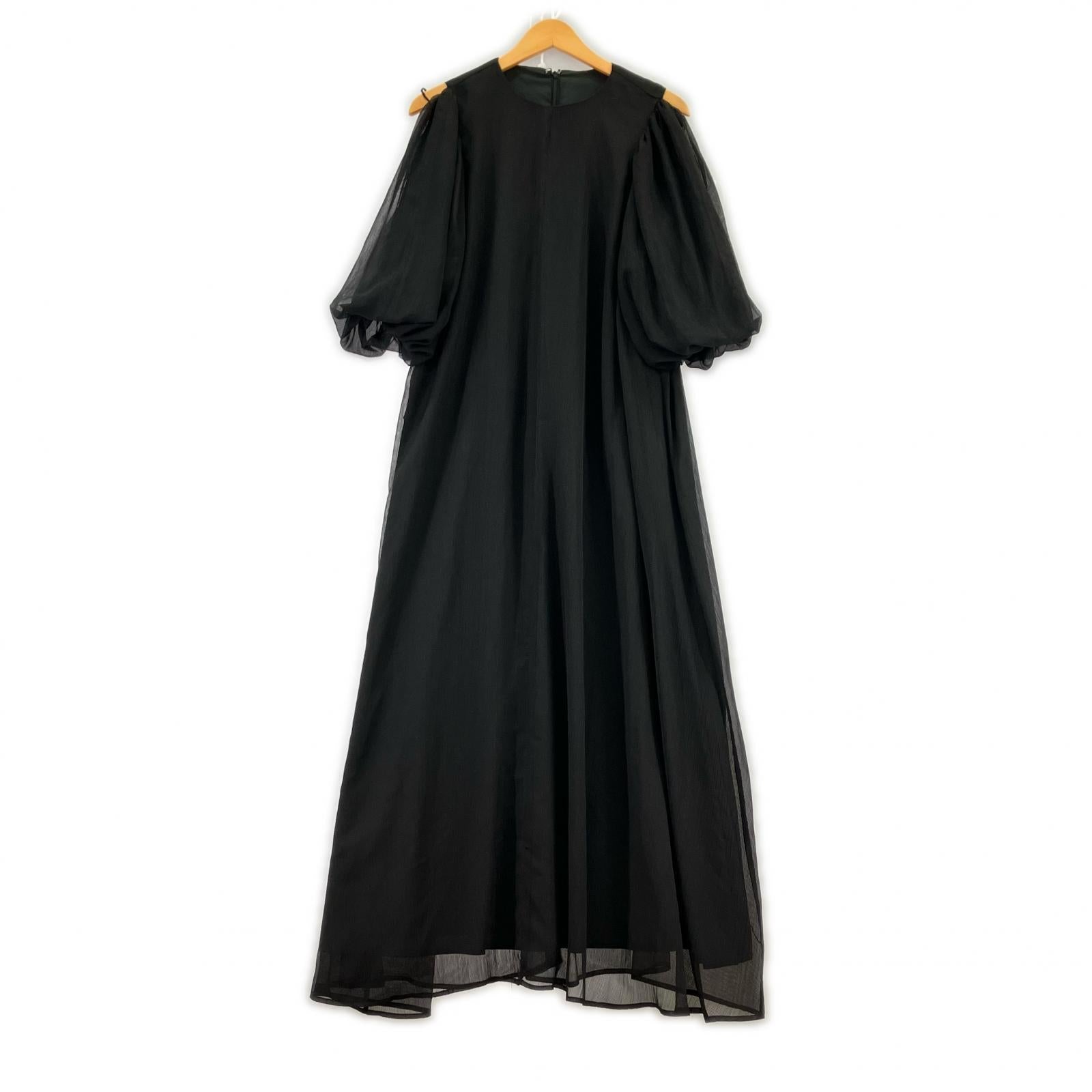ワンピース BACK SIDE OPEN CURTAIN DRESS/黒 M ブラック