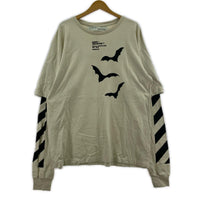 長袖Tシャツ 19AW Diag Bats Double Sleeve Tee L L ベージュ