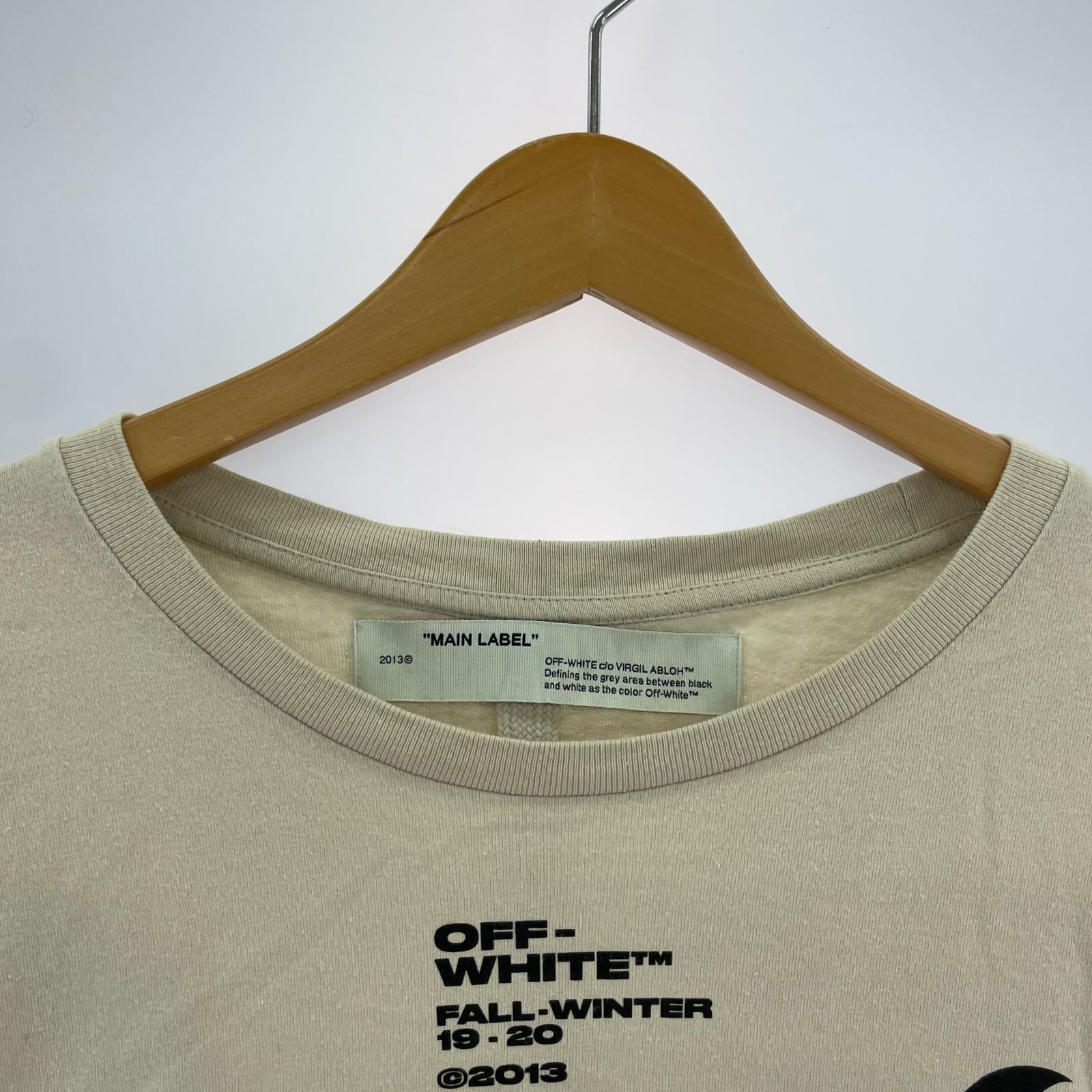 長袖Tシャツ 19AW Diag Bats Double Sleeve Tee L L ベージュ