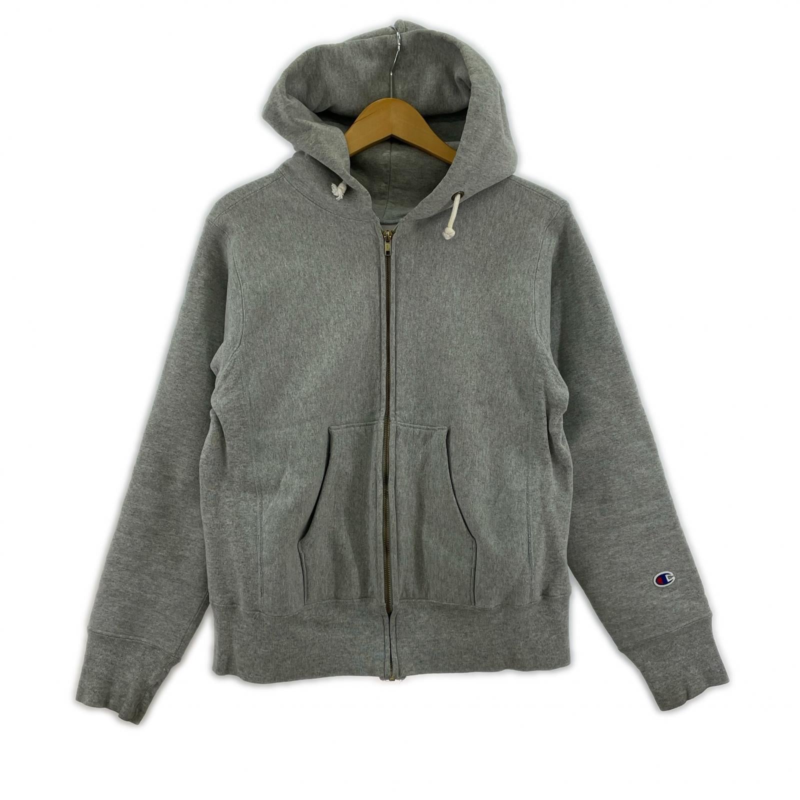 パーカー REVERSE WEAVE/単色赤タグ/ジップパーカー/M M グレー