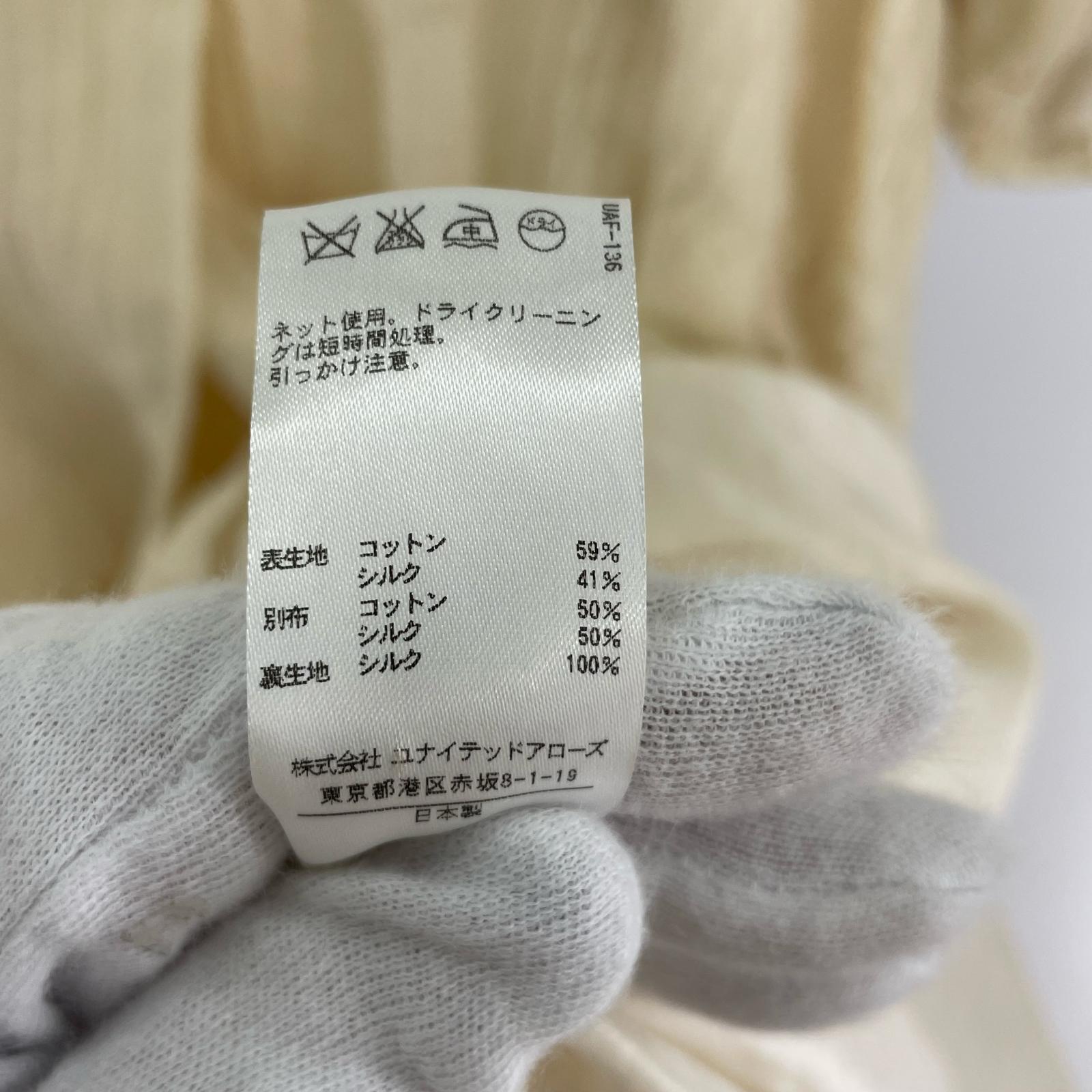 ワンピース シルク size40 ホワイト ホワイト