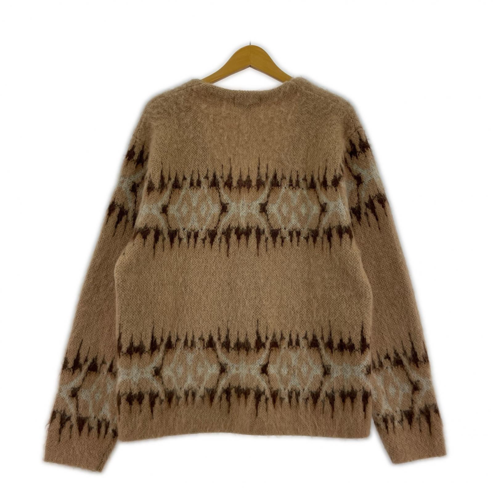 ニット 22AW abstract stripe cardigan M ブラウン