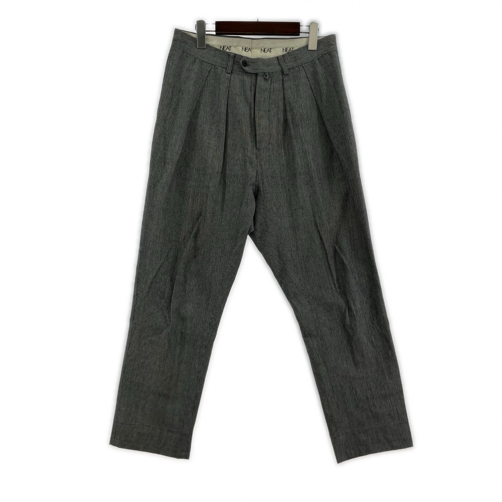 パンツ NEAT 2タックコットンスラックス グレー (46)