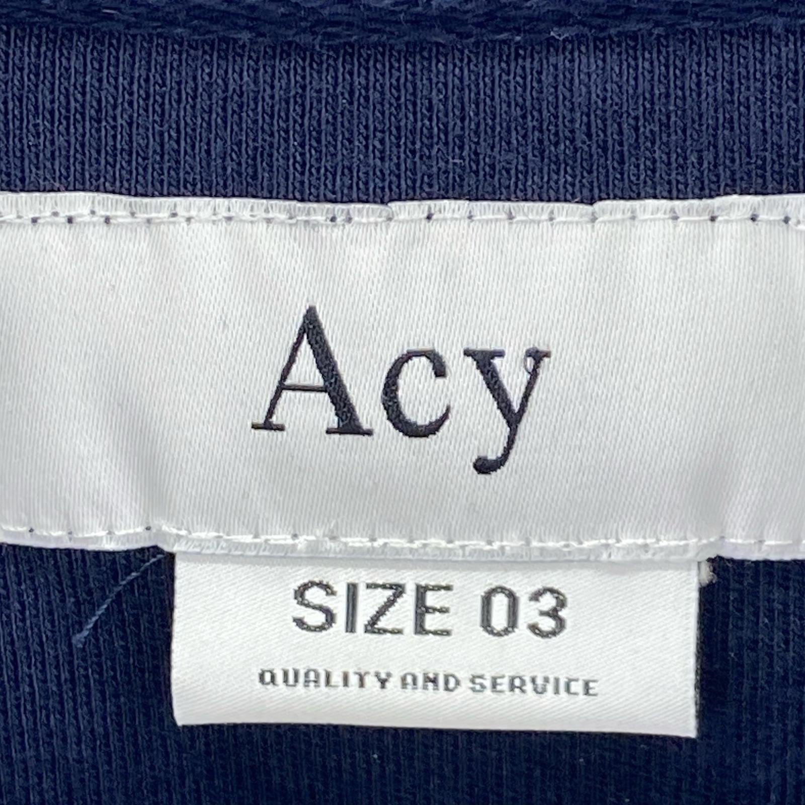 ポロシャツ Acy GS ZIP POLO ACY-24SS-003 紺 (03) ネイビー