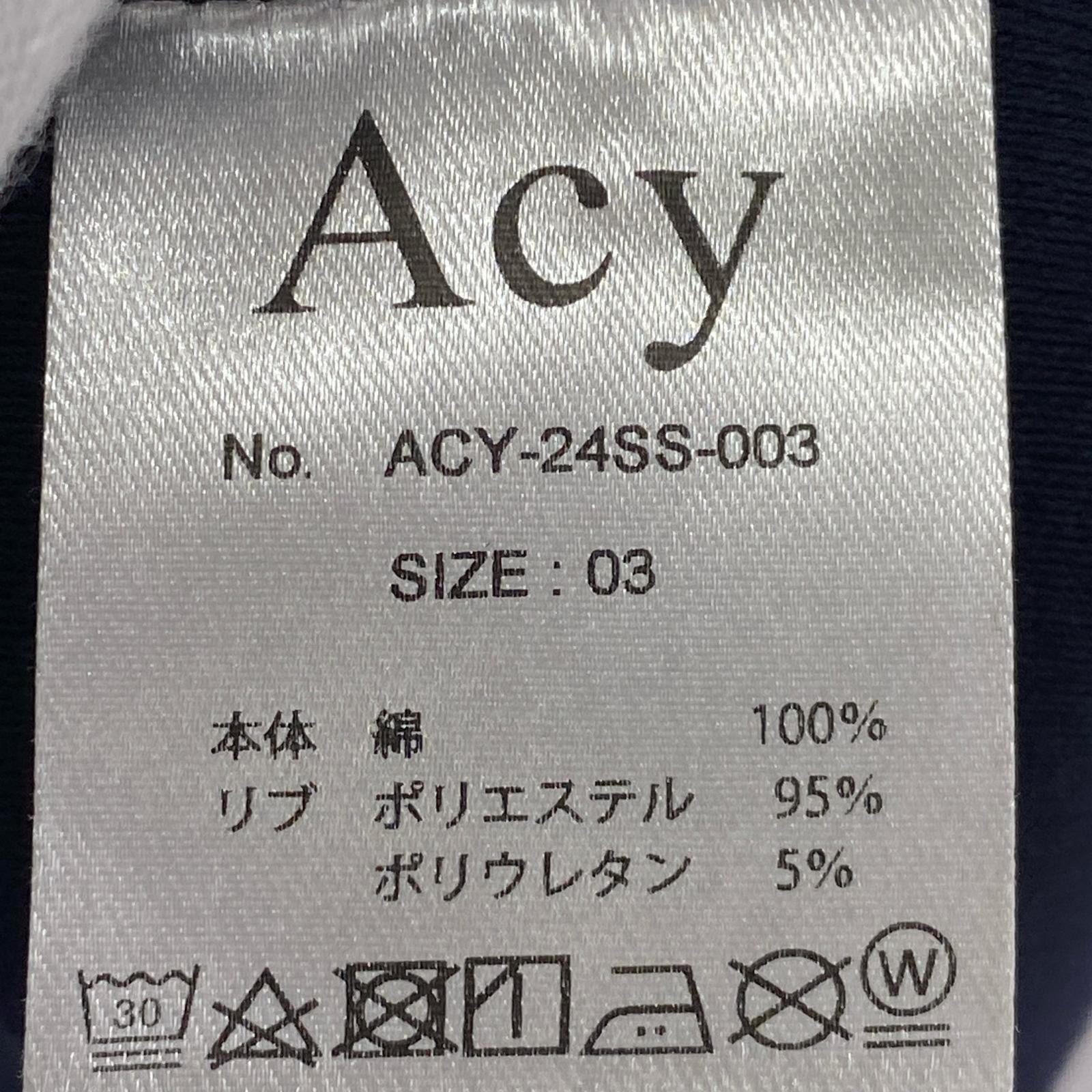 ポロシャツ Acy GS ZIP POLO ACY-24SS-003 紺 (03) ネイビー