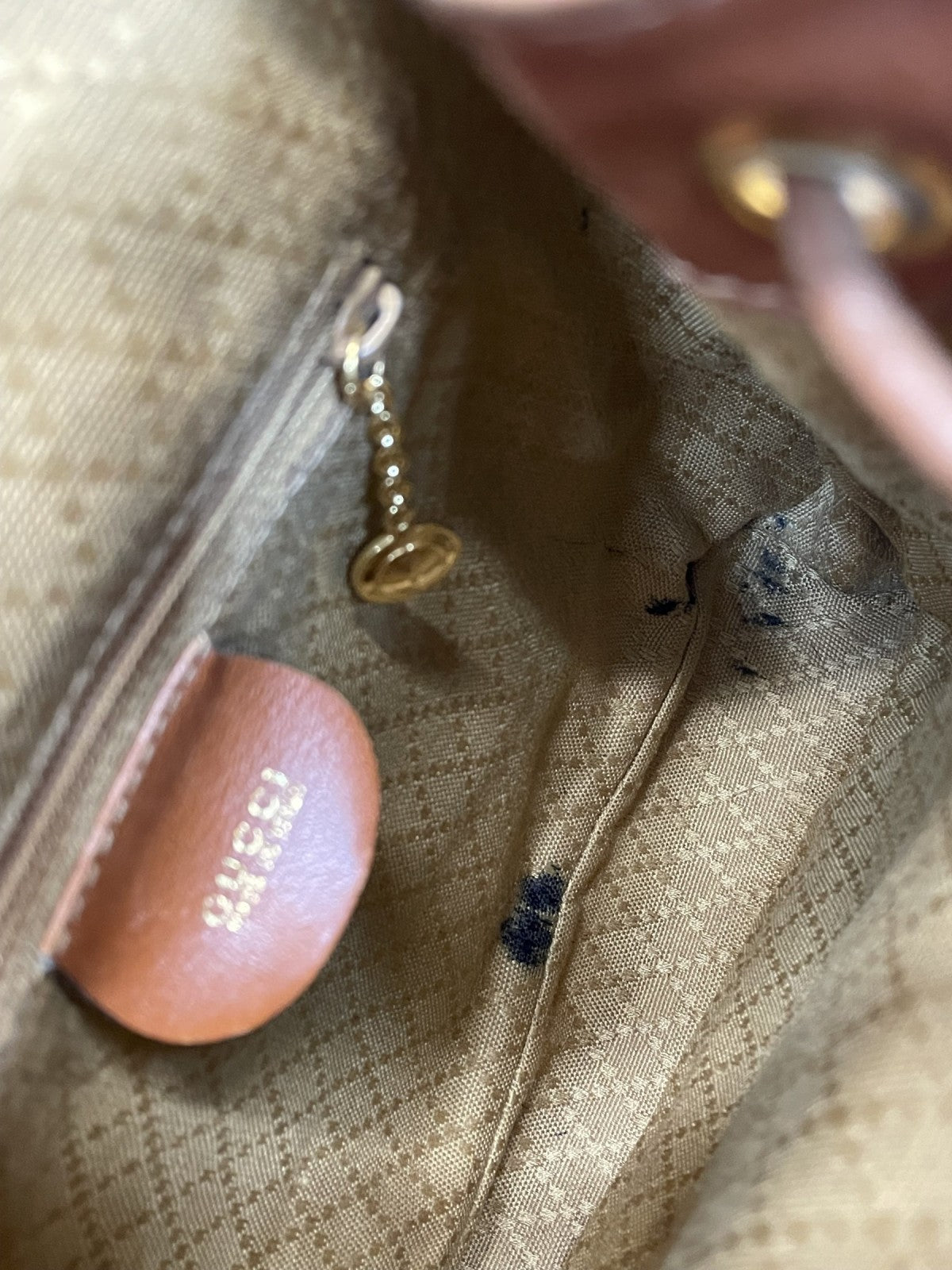 GUCCI バンブー レザーミニリュック 茶