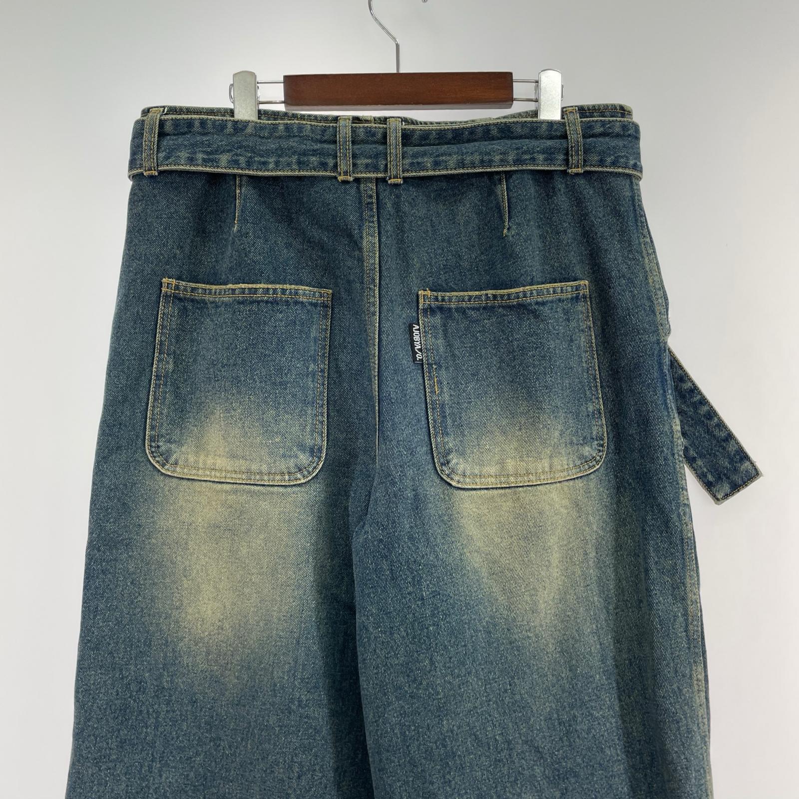 デニムパンツ AJOBYAJO デニム (L) L ネイビー