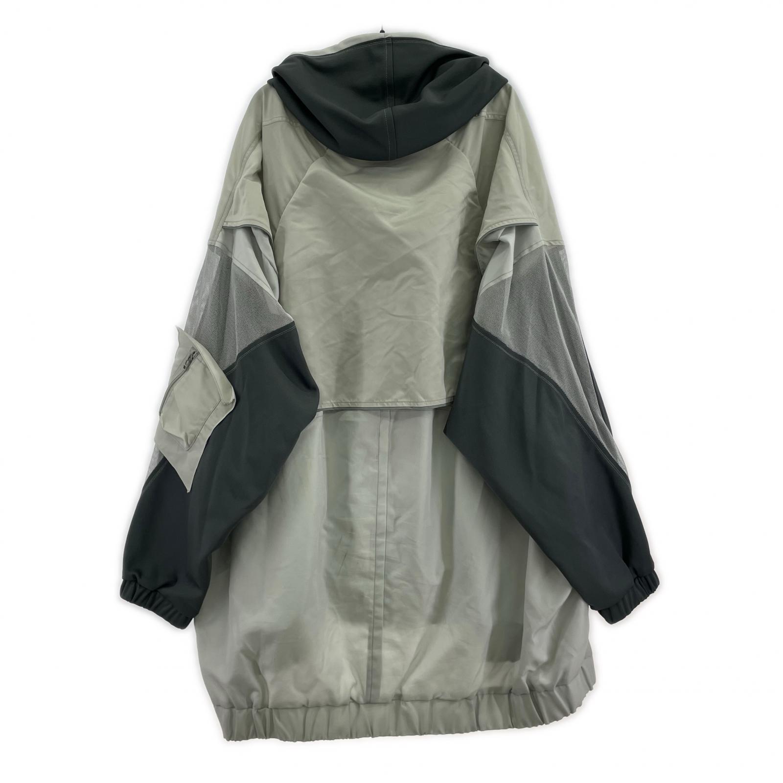 ジャケット Balmung 重ねハイネックビッグパーカー グレー (XL)