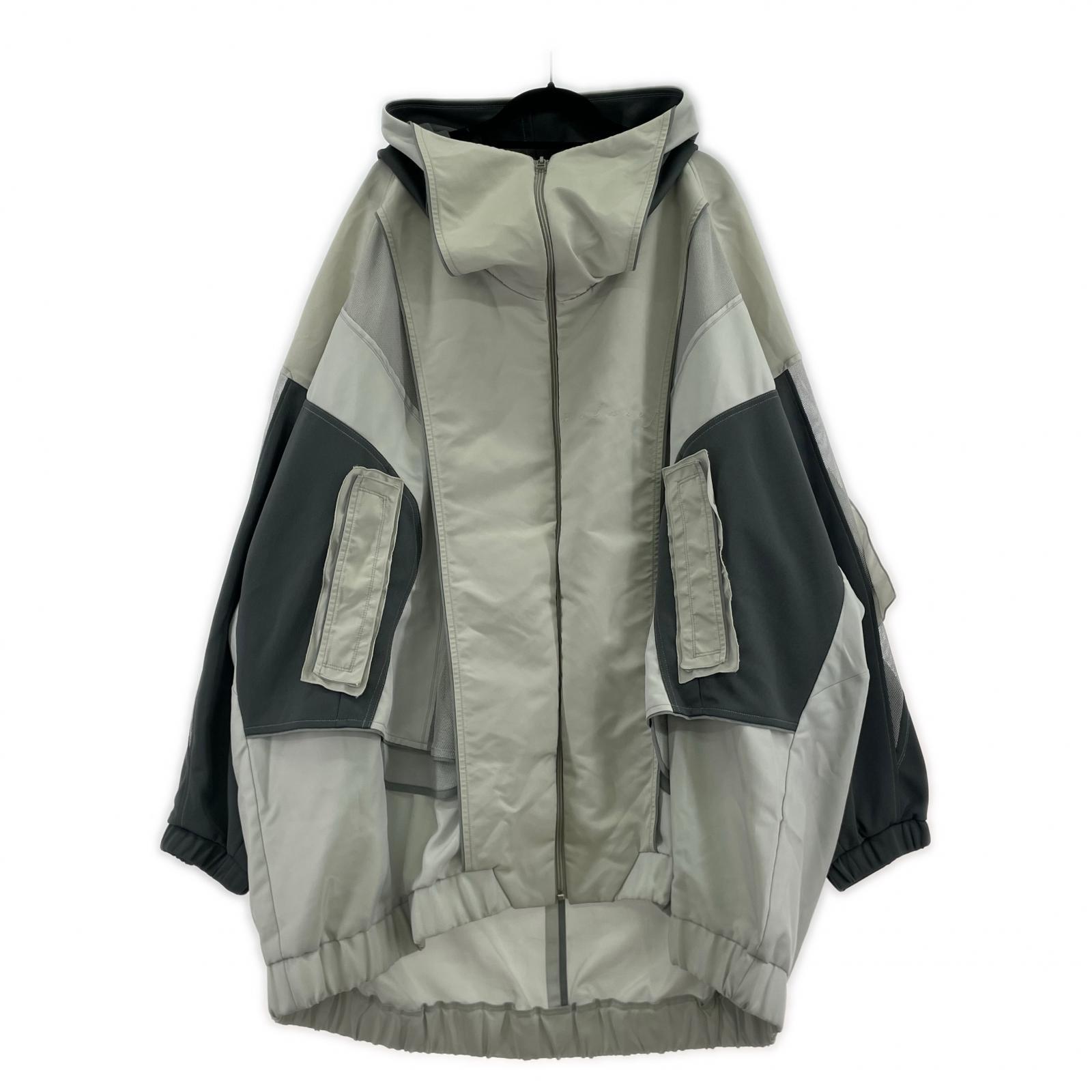 ジャケット Balmung 重ねハイネックビッグパーカー グレー (XL)