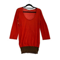 長袖Tシャツ メッシュ切替バイカラー トップス 赤 IM81KN011 3 レッド