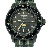 腕時計 Swatch×BLANCPAIN GREEN ABYSS グリーンスキューバ 腕時計 グリーン