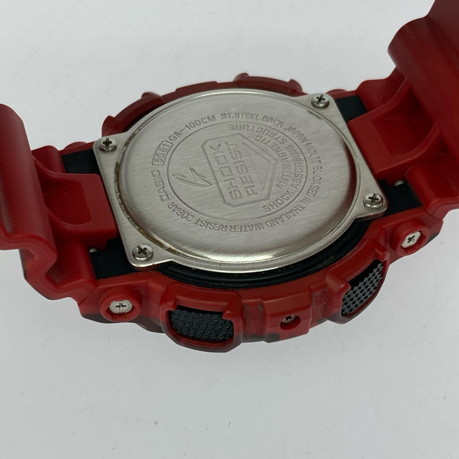 腕時計 GA-100CM 5081 QZ腕時計 レッド