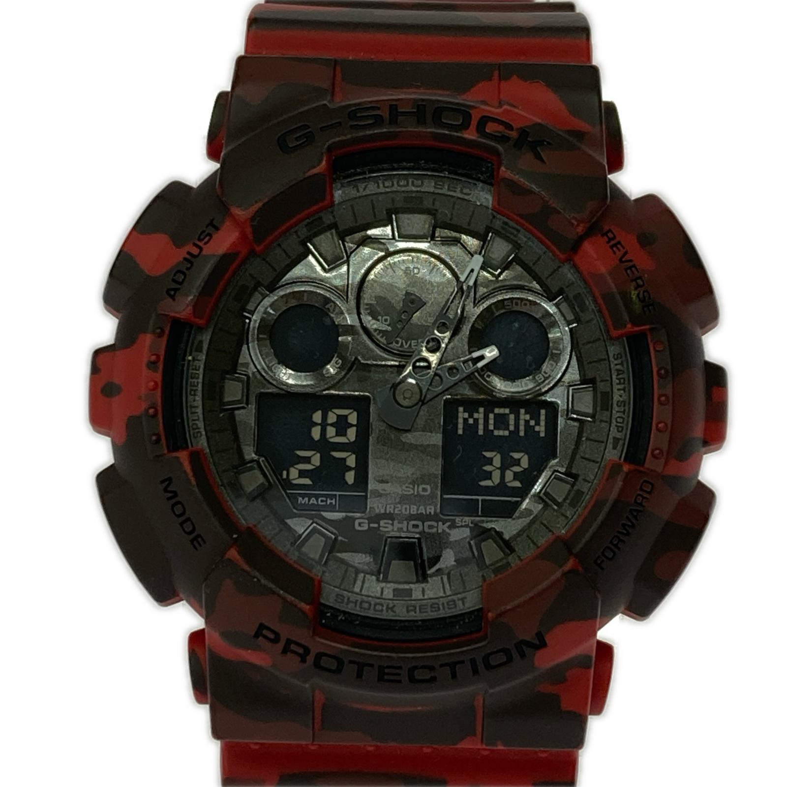 腕時計 GA-100CM 5081 QZ腕時計 レッド
