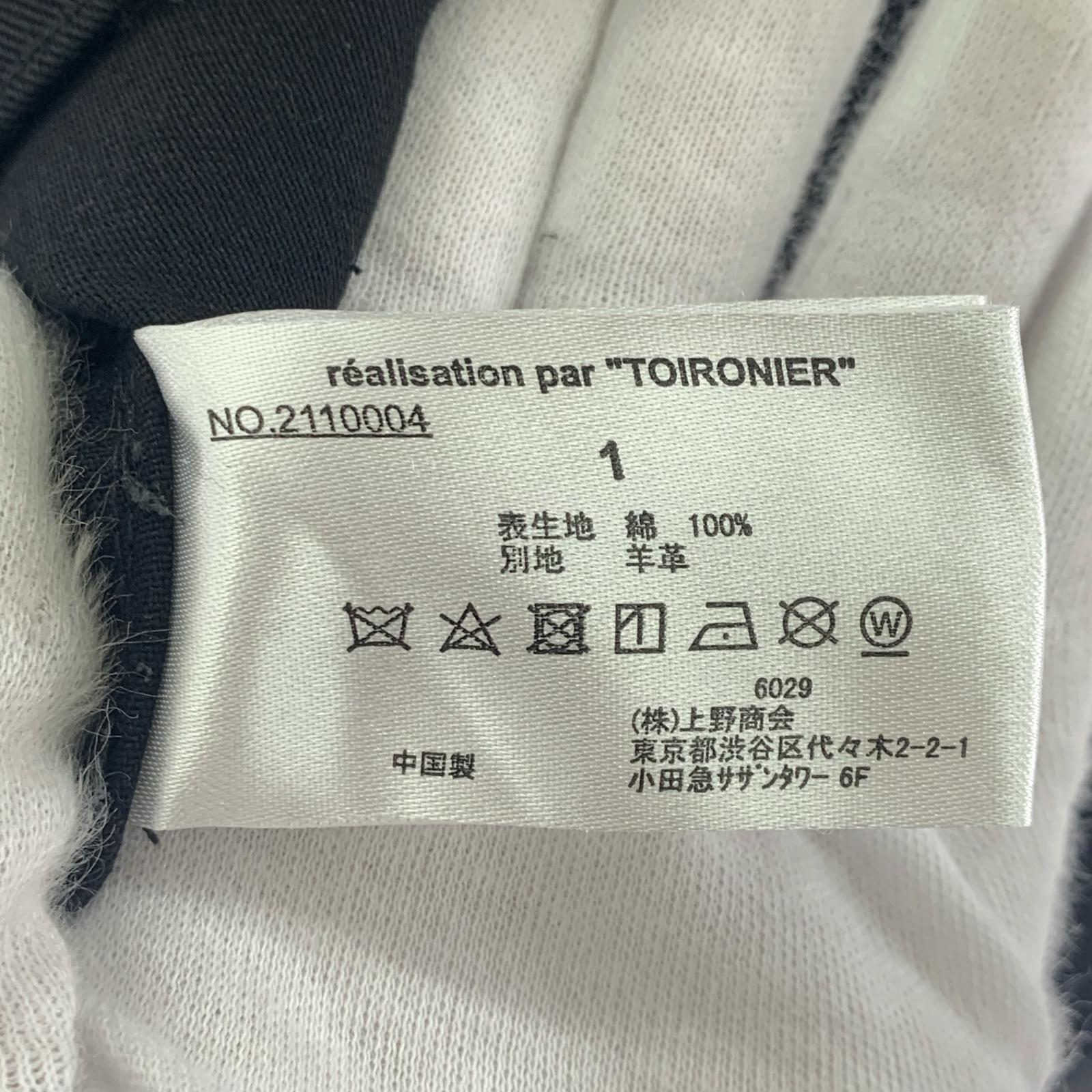ジャケット Toironier 21SS Leathercuff Blouson BLK 1 1 ブラック