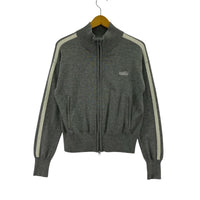 パーカー DOUBLE STANDARD CLOTHING ニットダブルジップパーカー グレー