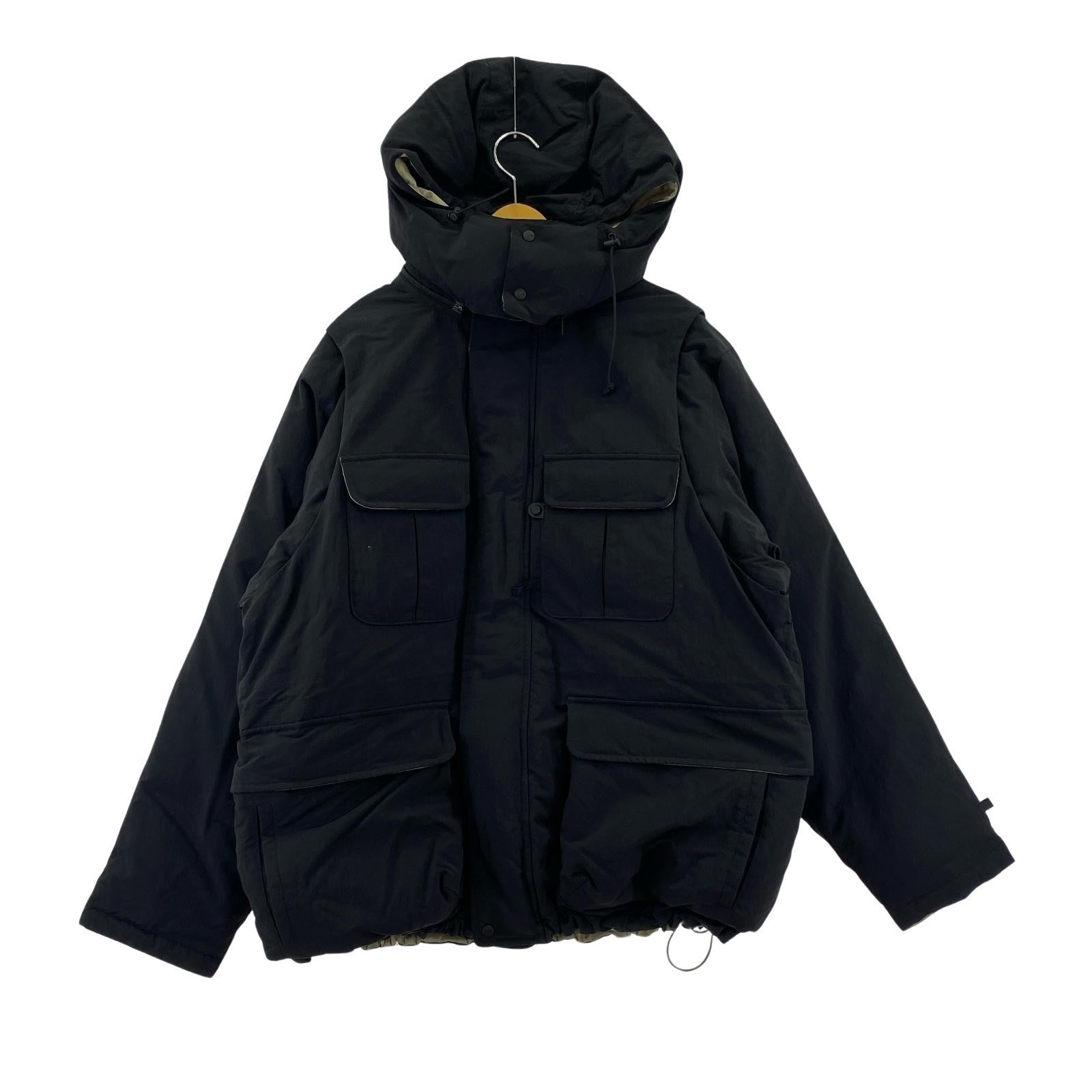 ダウンジャケット DAIWA PIER39 TECH TRANSFORM MOUNTAIN DOWN JACKET L ブラック×ベージュ BW-25023W L ブラック