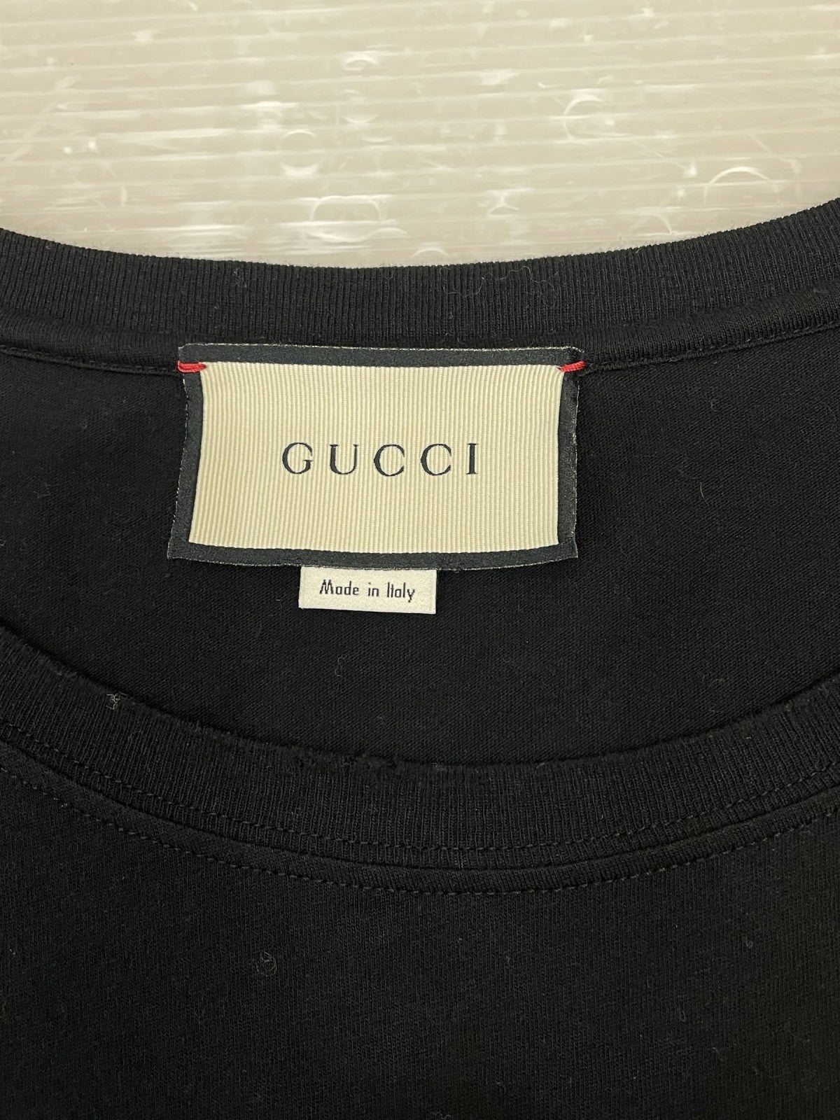 GUCCI ヴィンテージロゴ ウォッシュド オーバーサイズTee M 黒