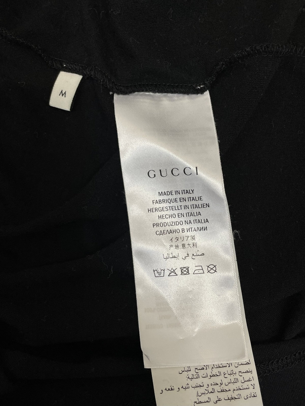 GUCCI ヴィンテージロゴ ウォッシュド オーバーサイズTee M 黒