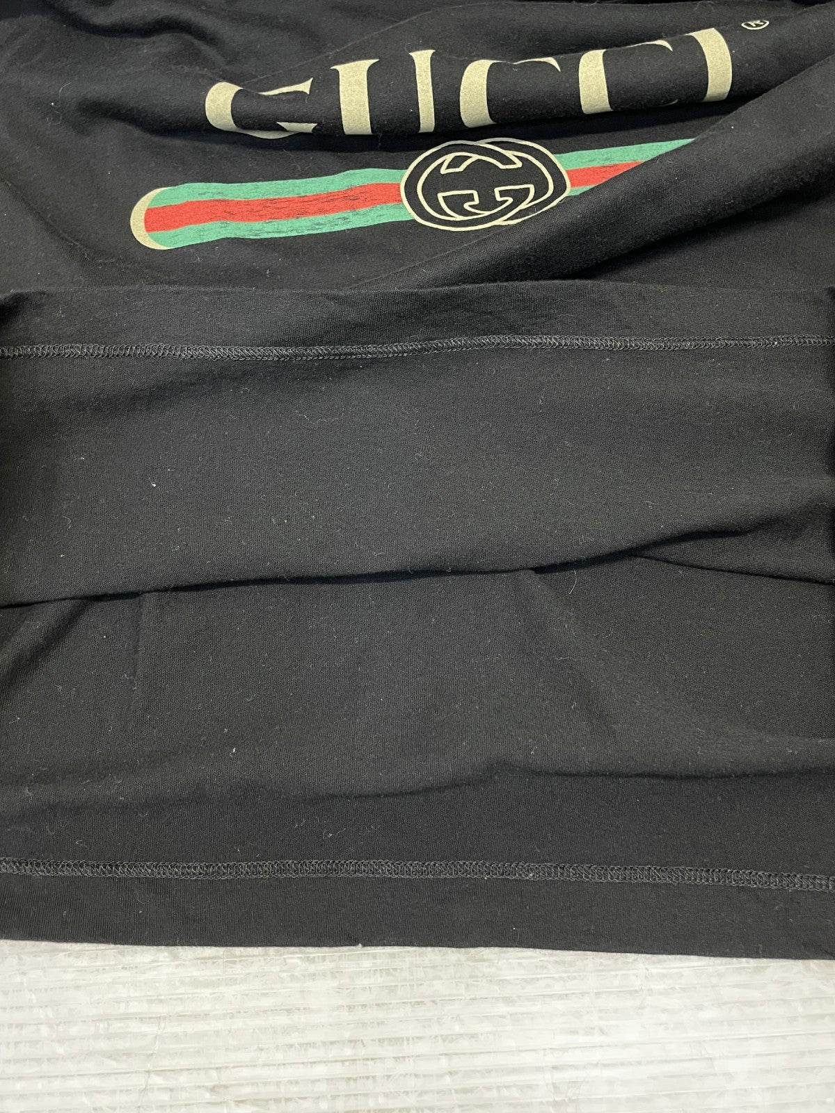 GUCCI ヴィンテージロゴ ウォッシュド オーバーサイズTee M 黒