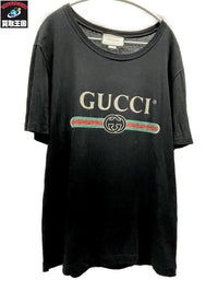 GUCCI ヴィンテージロゴ ウォッシュド オーバーサイズTee M 黒