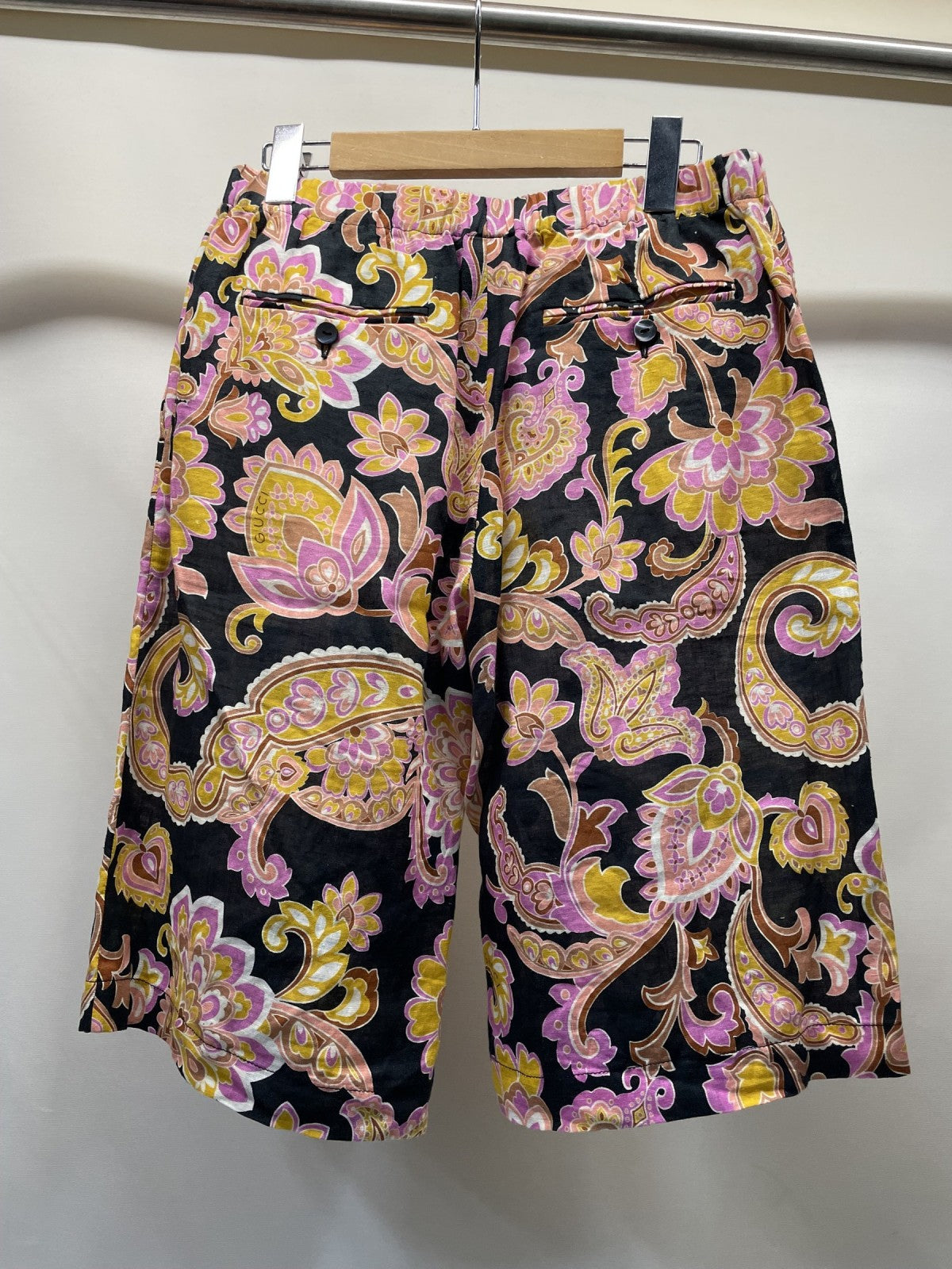 GUCCI ペイズリー柄リネンショーツ 44