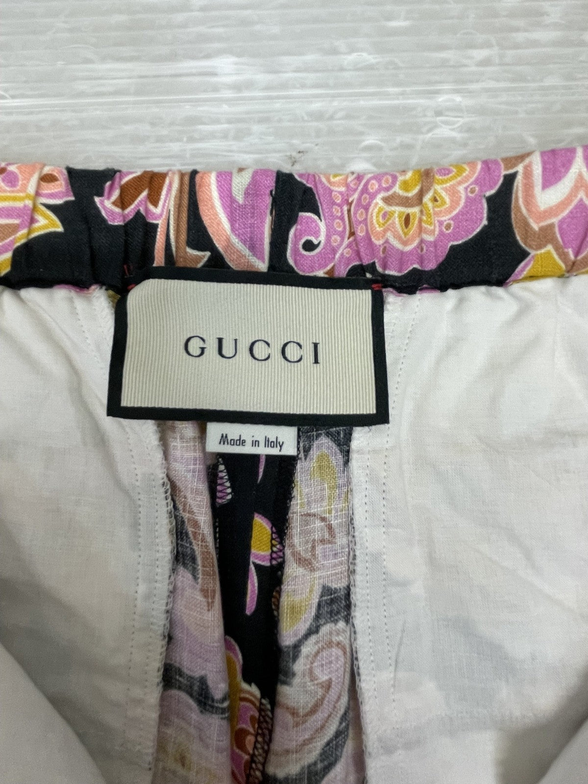 GUCCI ペイズリー柄リネンショーツ 44