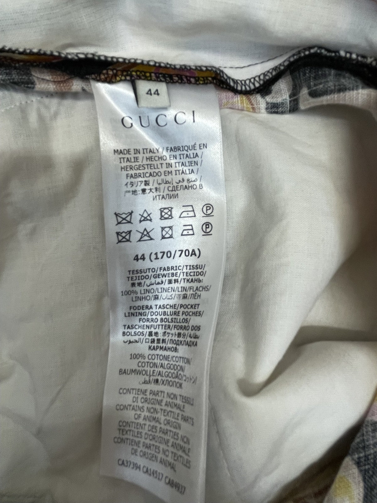 GUCCI ペイズリー柄リネンショーツ 44