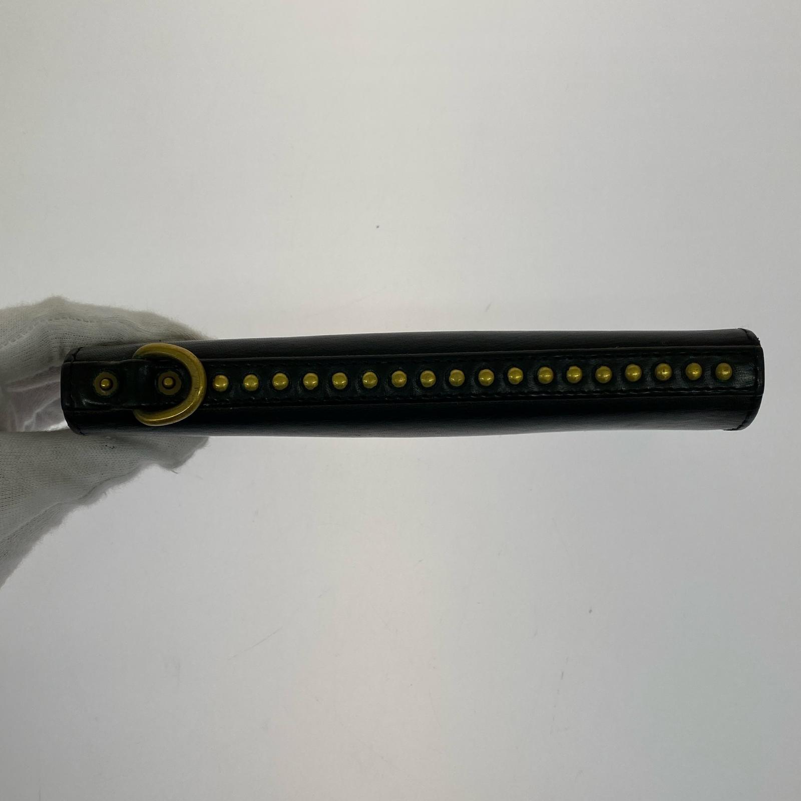 長財布 黒 スタッズ ブラック