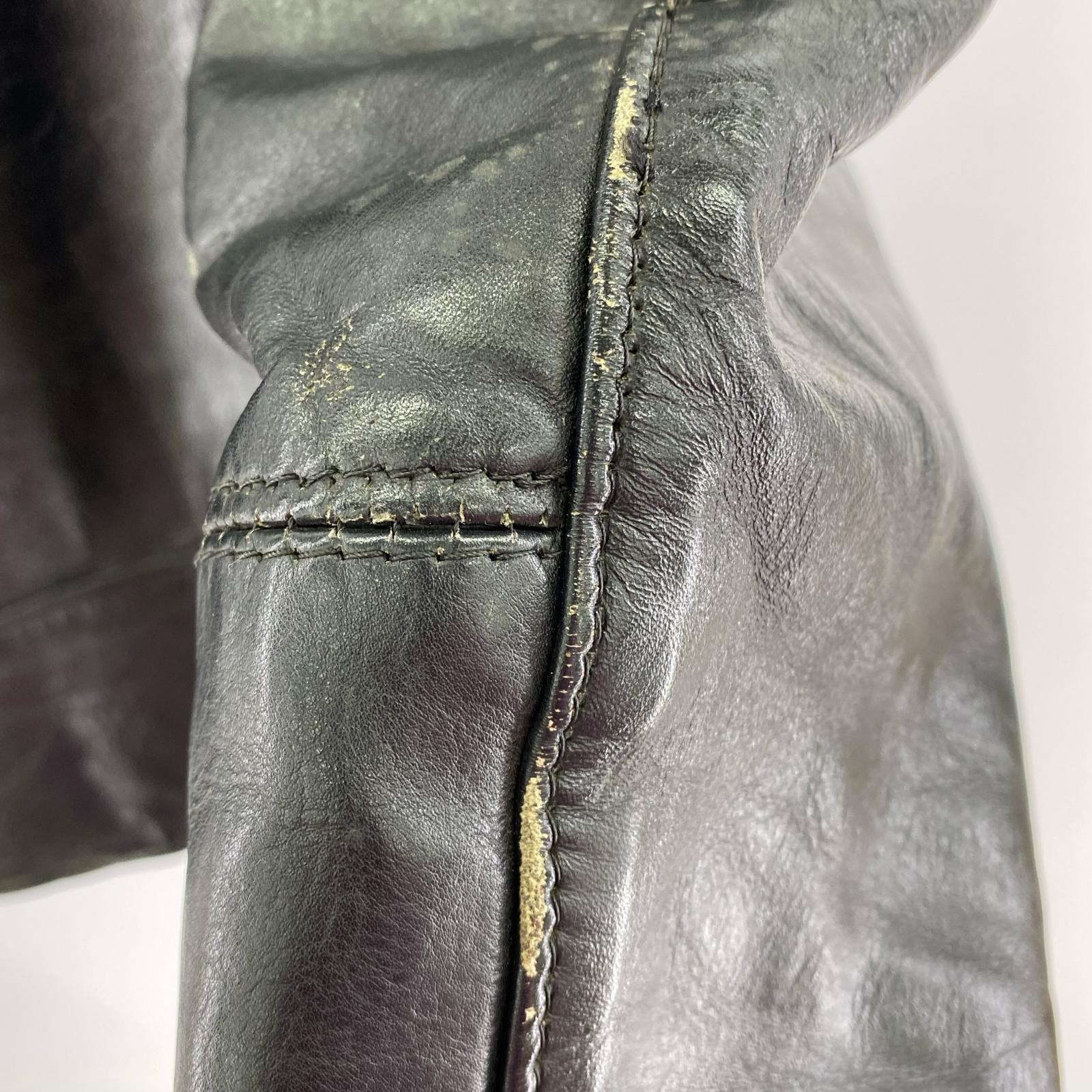 ライダースジャケット 70s VANSON 白タグ シングルライダースジャケット 黒 (36) 36 ブラック