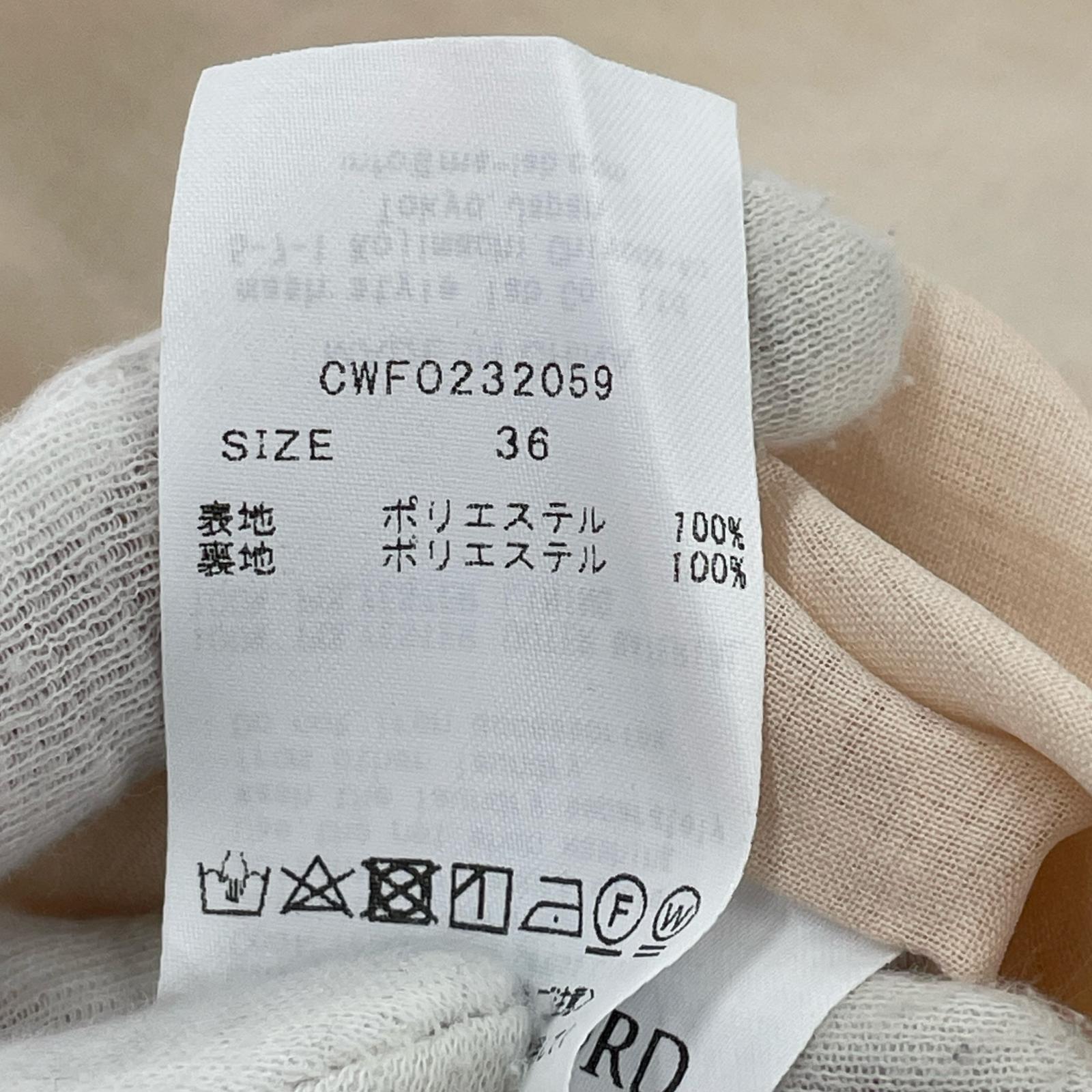 ワンピース CELFORD パールデザインフレアワンピース 36
