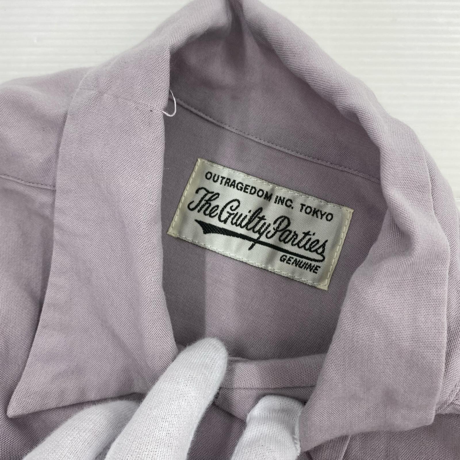 長袖シャツ WACKO MARIA 50’sオープンカラーシャツ パープル XL