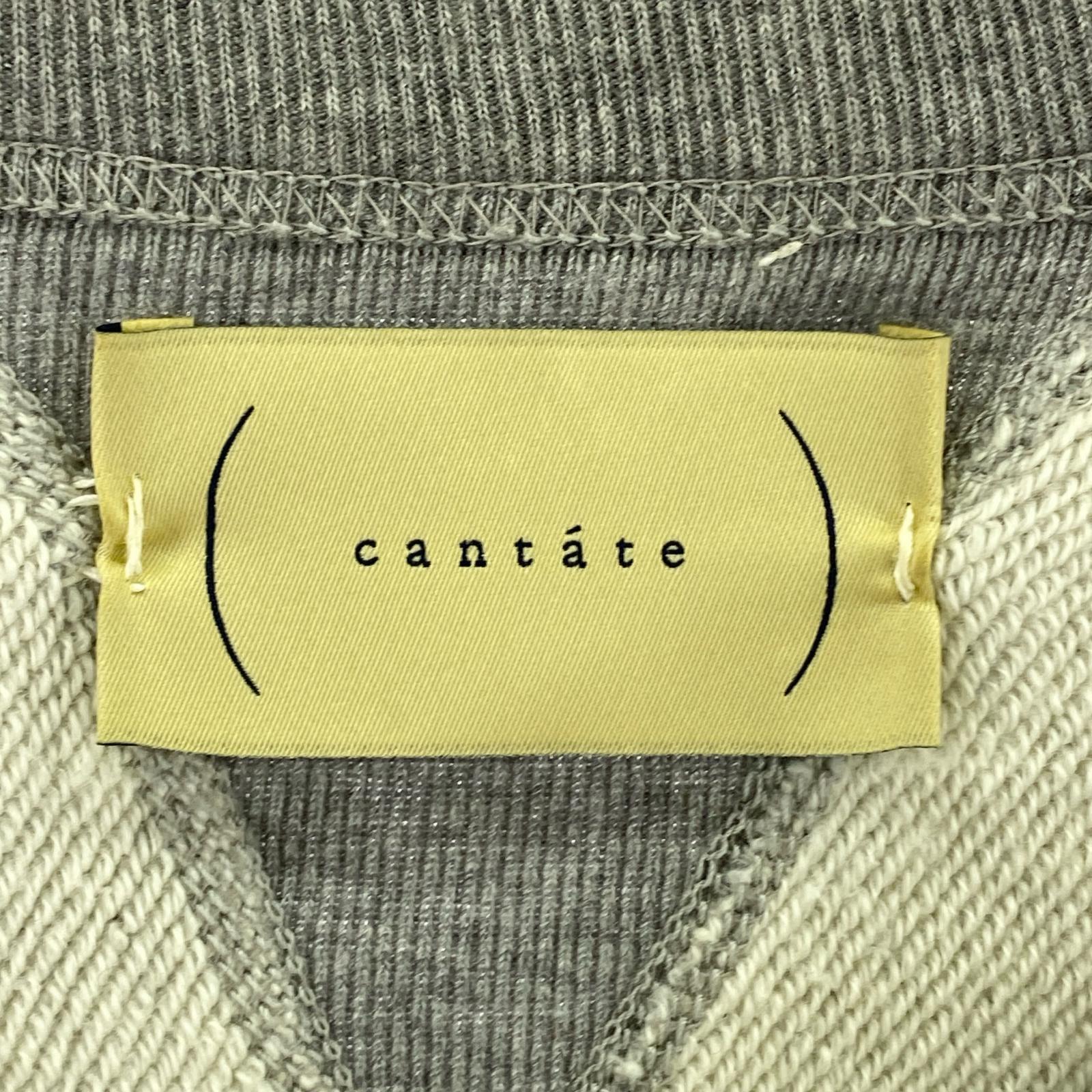 スウェット cantate 24SS Fluffy Crew Neck Pullover 48 グレー